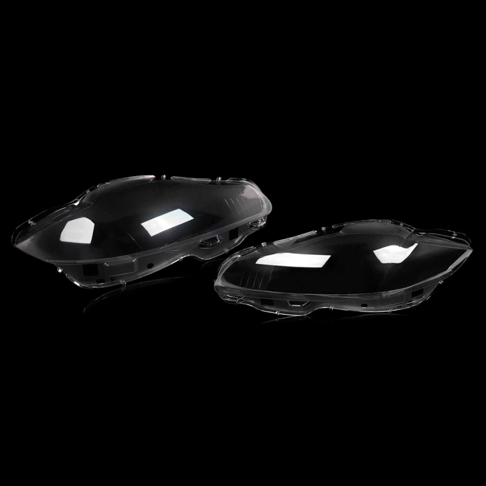 2010-2019 Jaguar XJ XJL Pair Front Headlight Lens Cover Shell Clear
