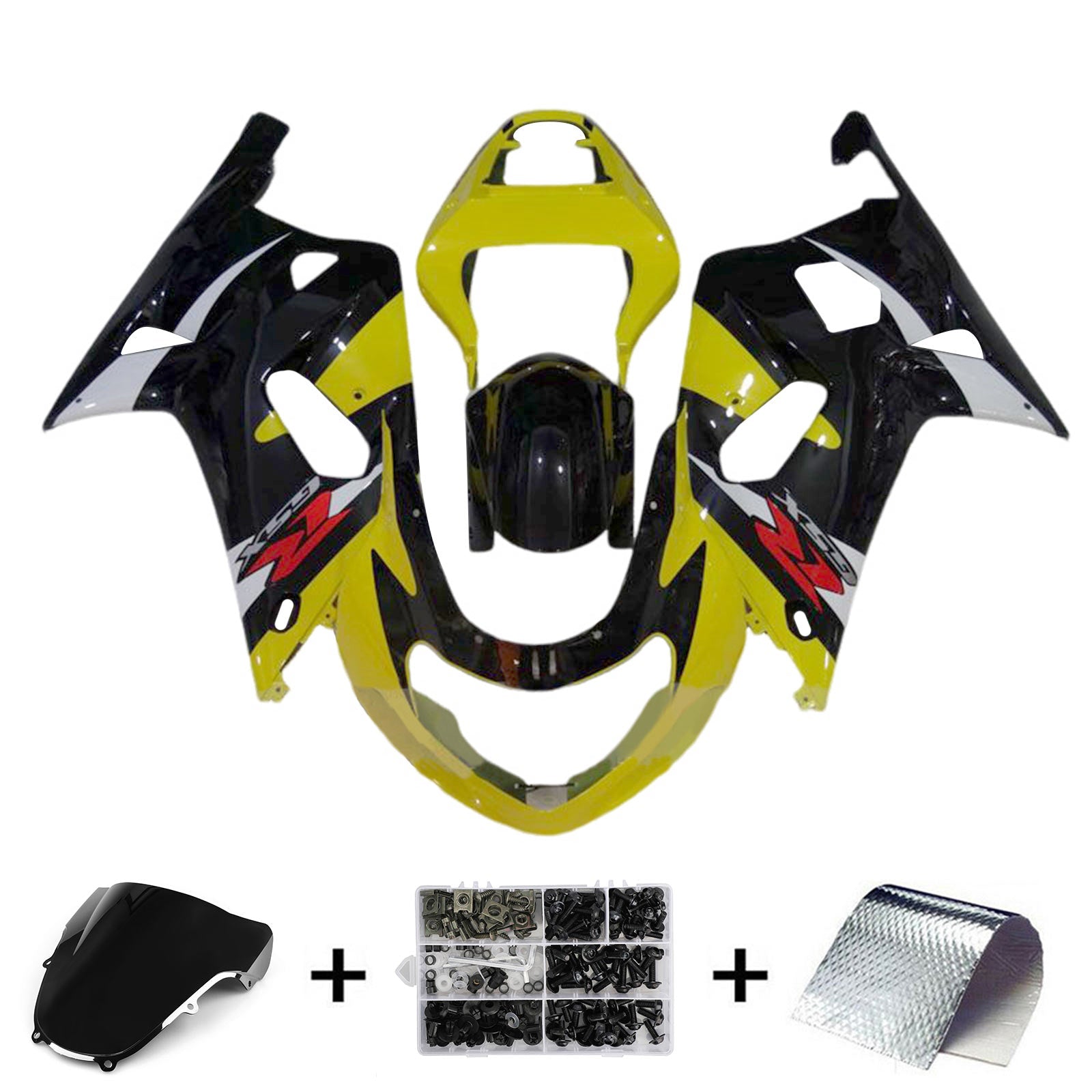 Amotopart Suzuki GSXR1000 2000-2002 K1 K2 Fairing Kit Bodywork Plastic ABS