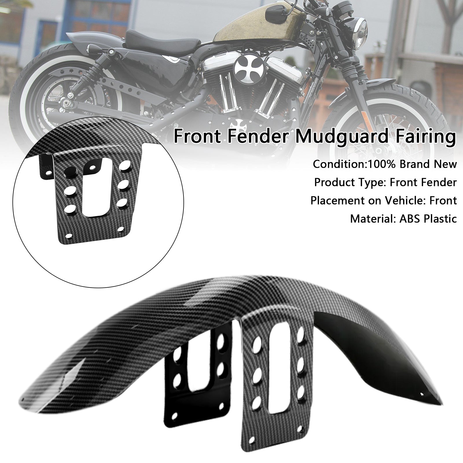 High Front Fender Mudguard Fairing For Sportster 883 1200 1988-up