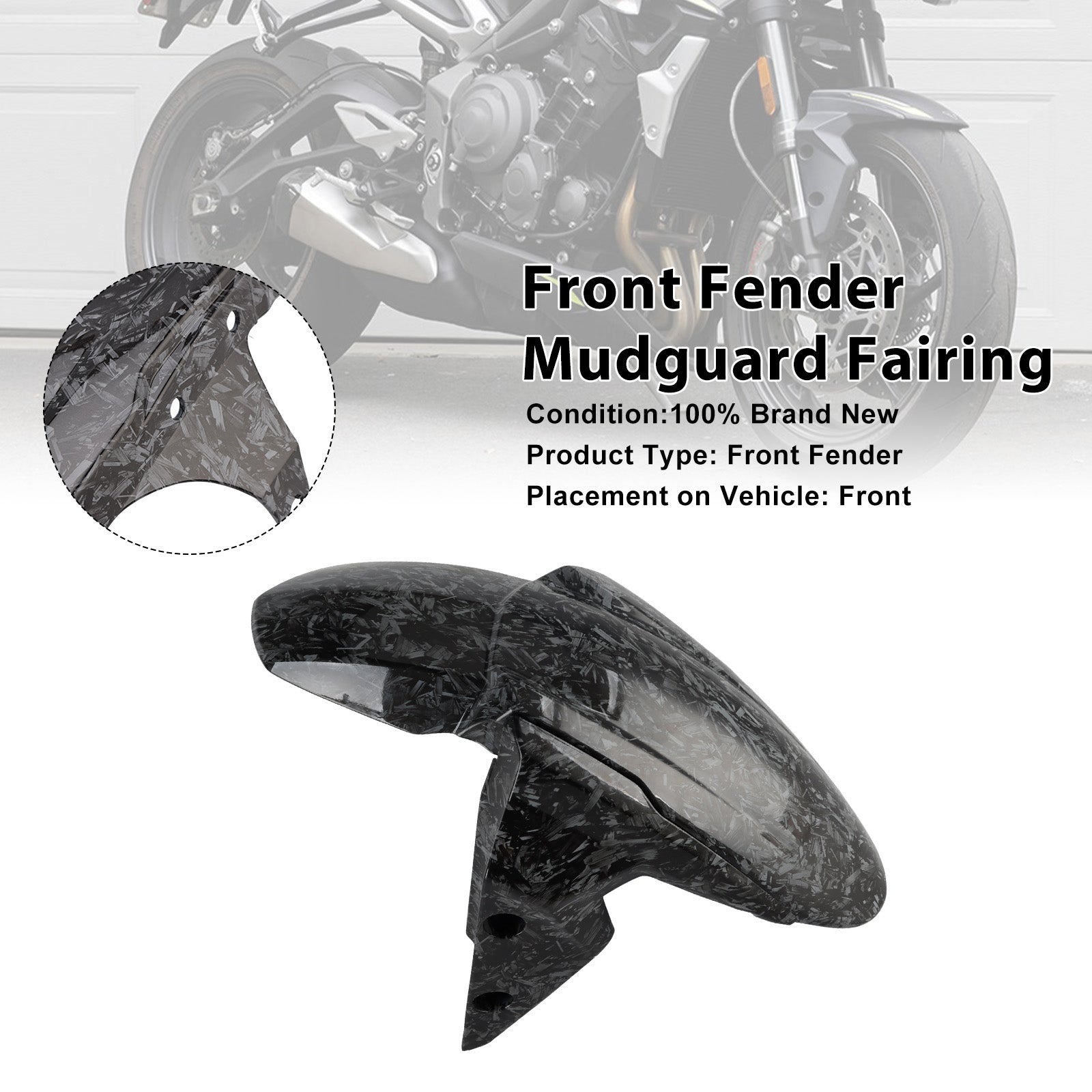 2020-2025 Street Triple 765 R RS Front Fender Mudguard Fairing