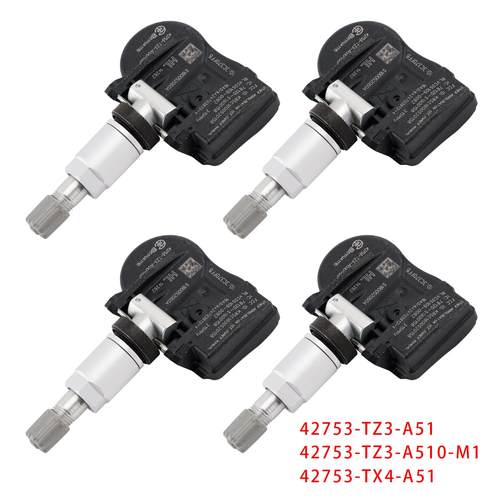 4X TPMS Tire Pressure Sensor For Acura MDX RDX TLX ILX 42753TZ3A51