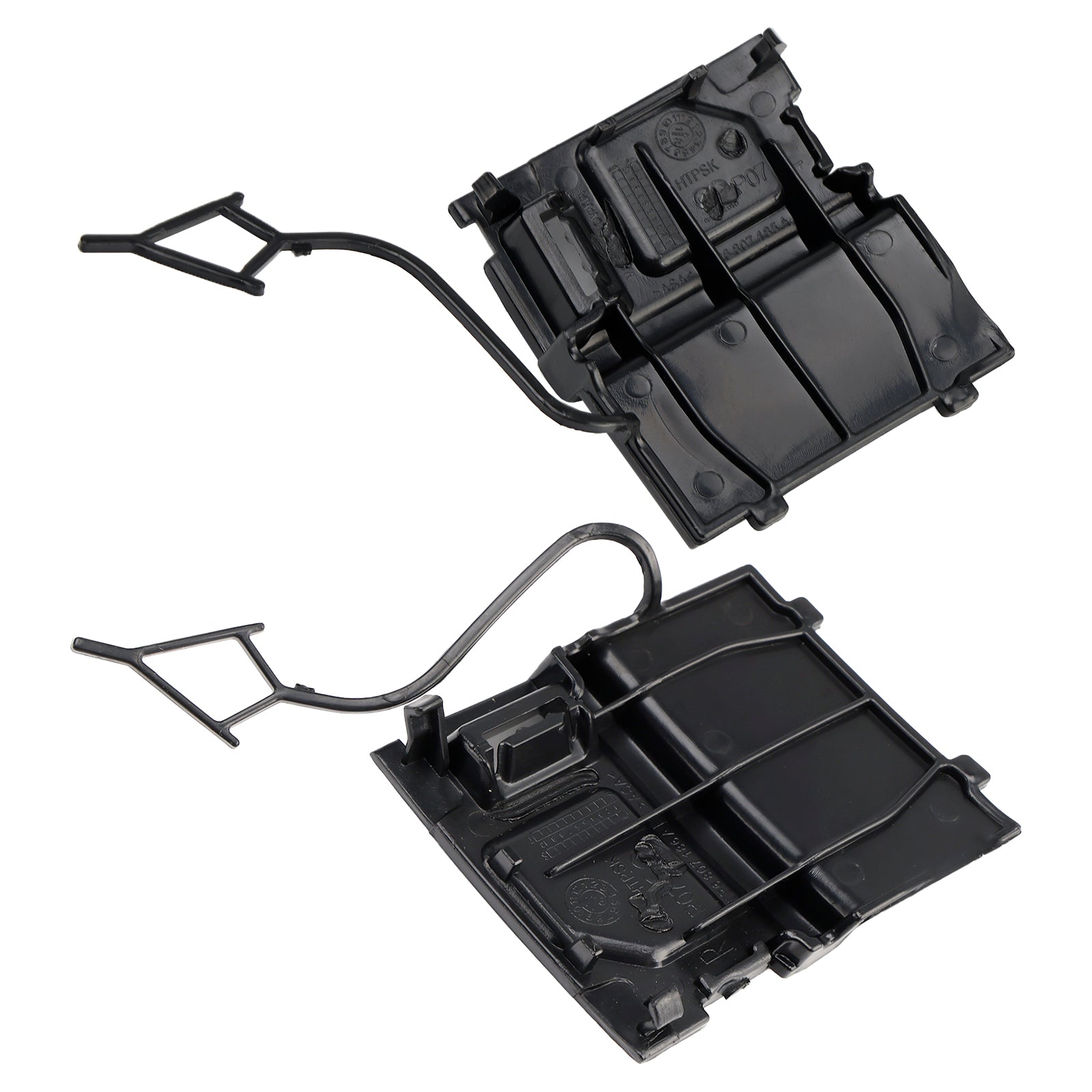 A Pair Car Front Bumper Tow Hook Eye Cover Cap For VW Touarge 2014 - 2018