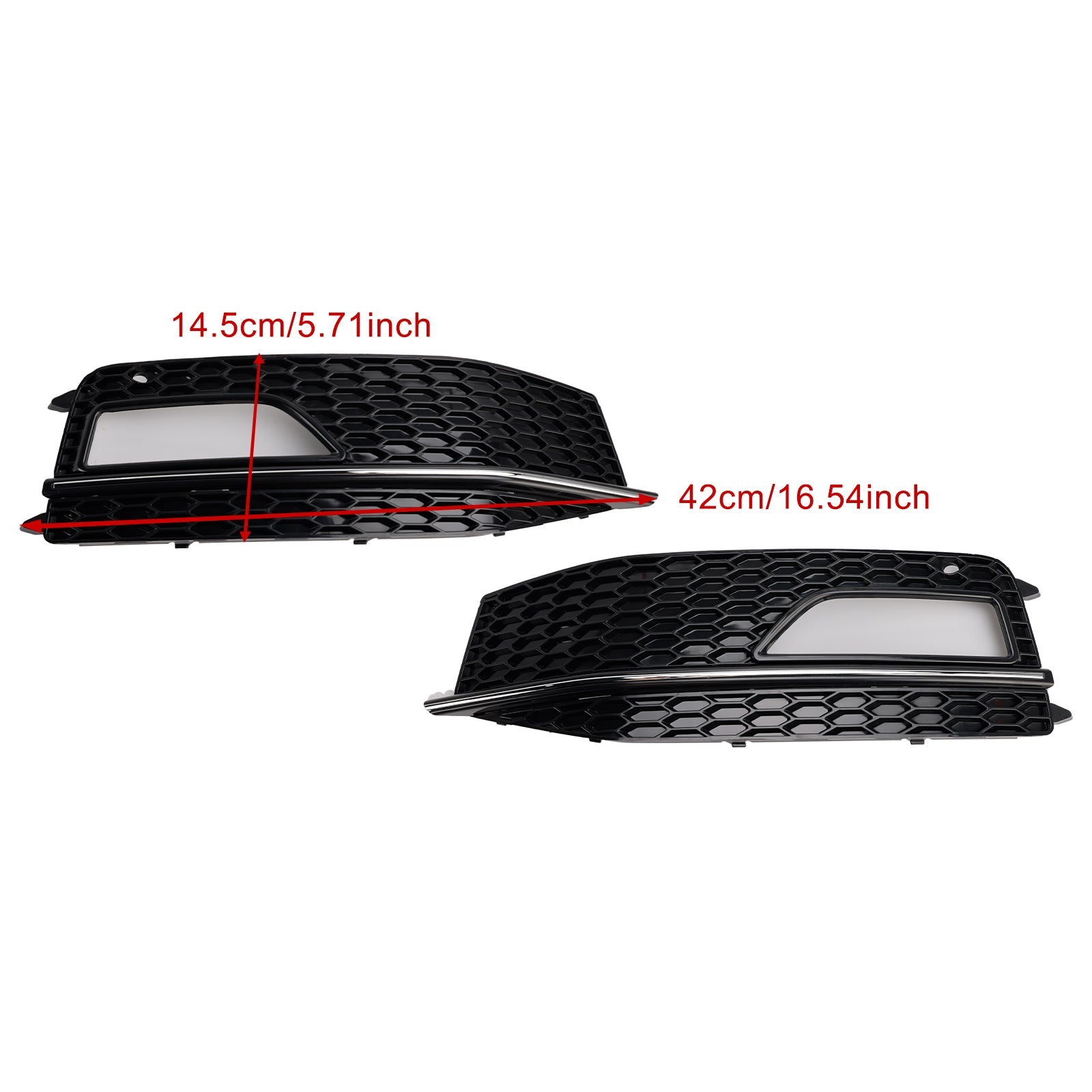 2013-2015 Audi A4 S-line S4 2PCS Bumper Fog Light Lamp Cover Grill Grille 8K0 807 682M