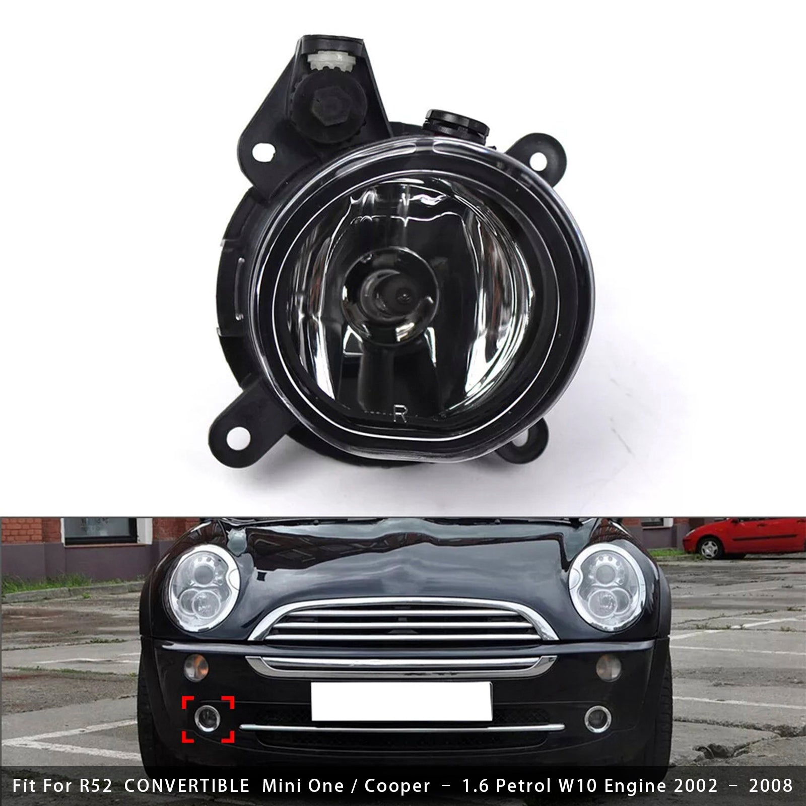 1 Pcs Front Bumper Right Fog Light For Mini Cooper One R50 R52 R53 63176925050