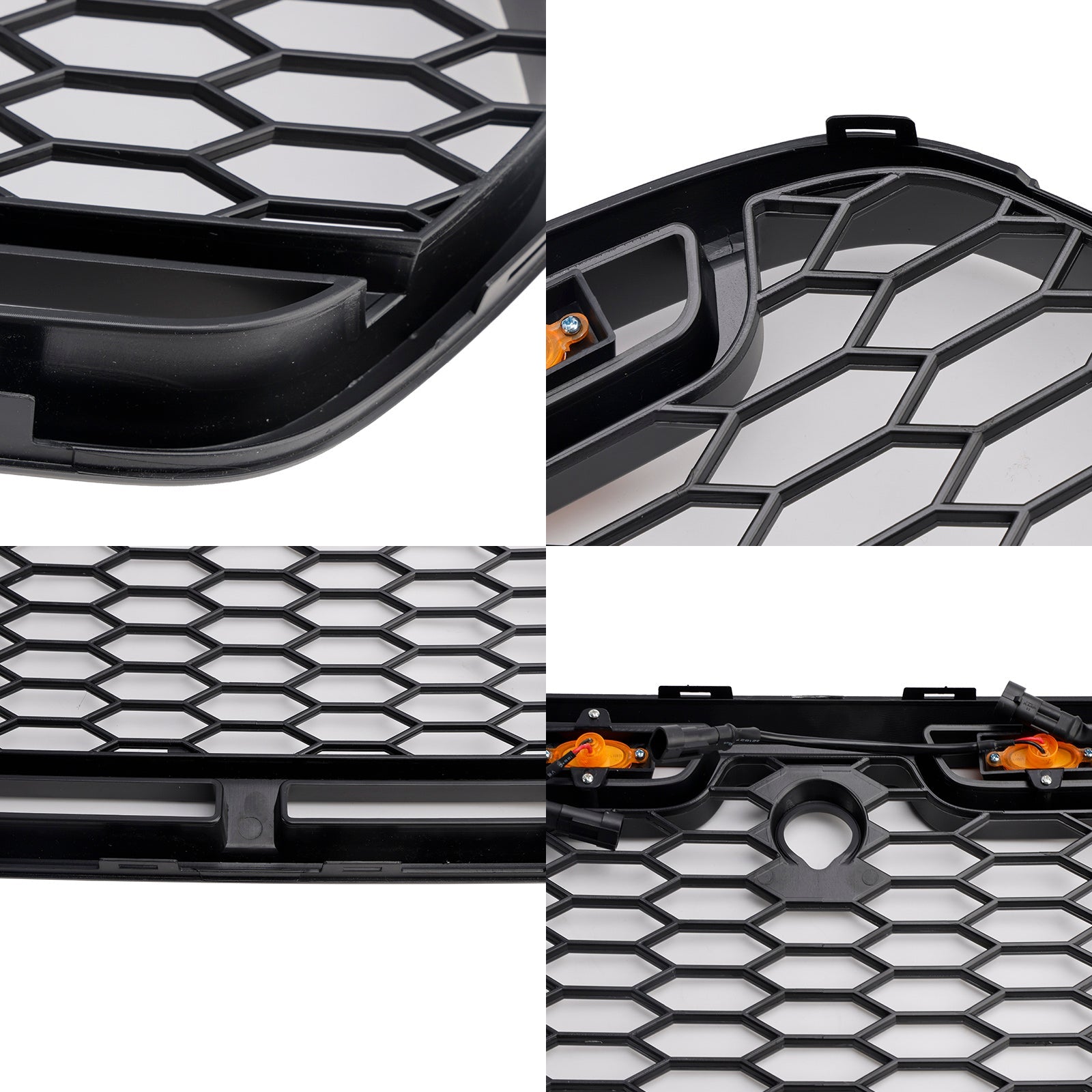 2015-2018 Ford Transit MK8 Raptor w/LED Matt Black Front Bumper Grill Grille