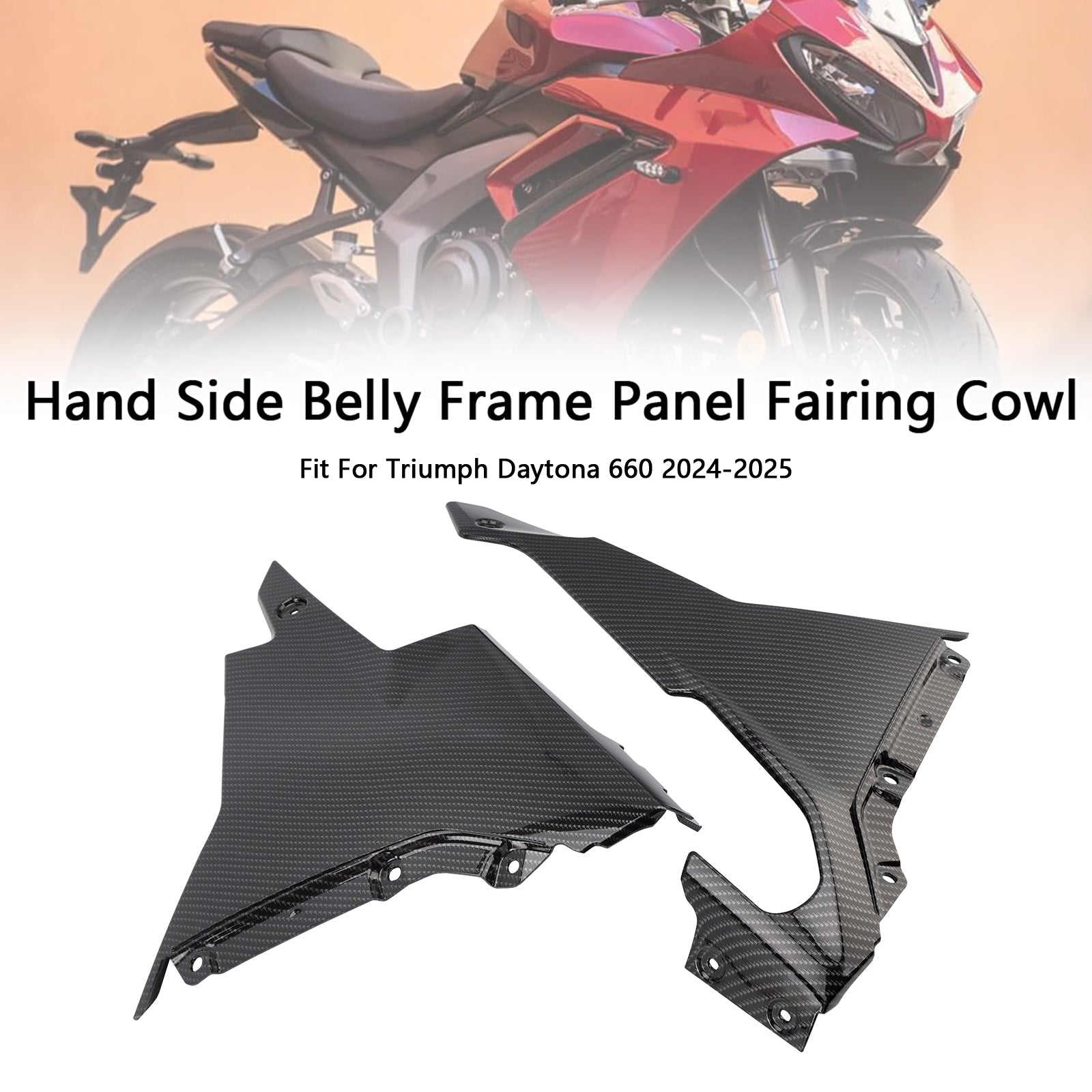 2024-2025 Daytona 660 Hand Side Belly Frame Panel Fairing Cowl