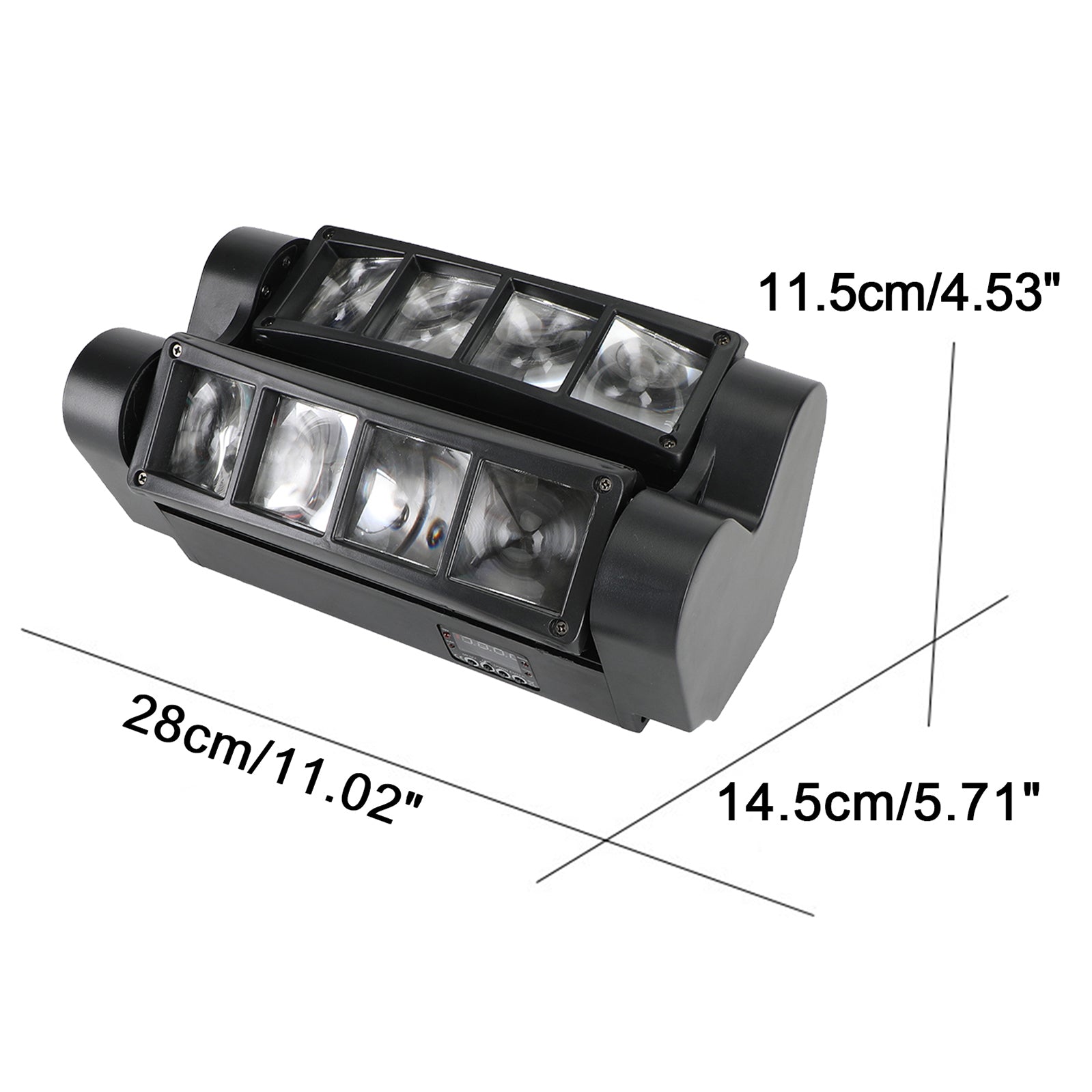 4Pcs 80W 8LED RGBW Spider Moving Head Stage Lighting Beam DMX Party DJ Lighting