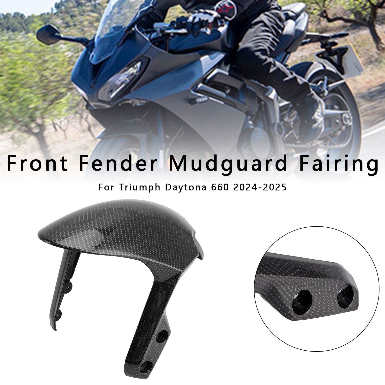 2024-2025 Daytona 660 Front Fender Mudguard Fairing Cowl