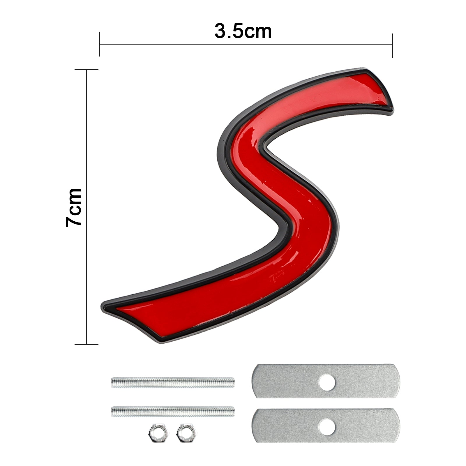 Front Grille S Emblem Decal Badge for MINI Cooper