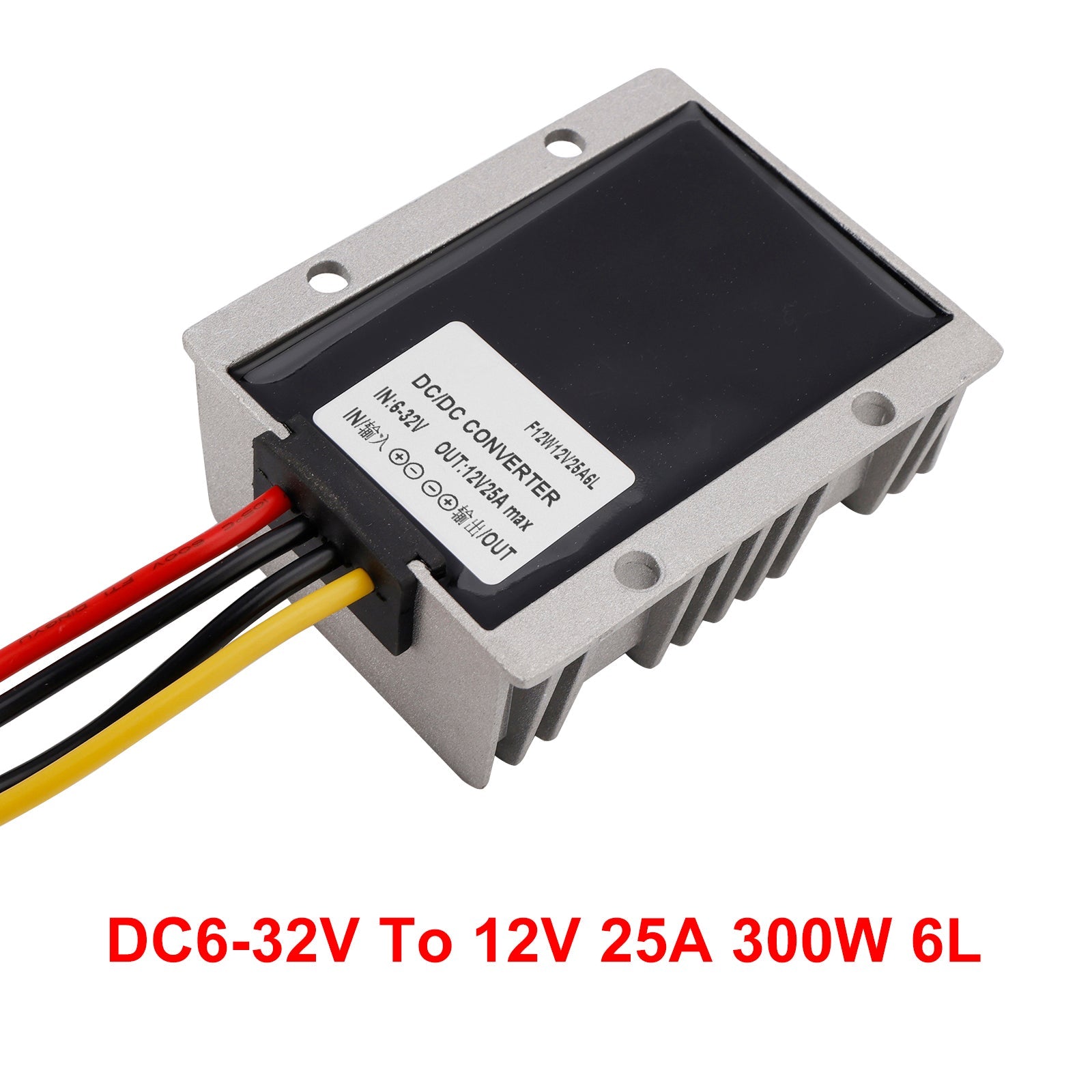 6-32V to 12V 25A DC-DC Voltage Stabilizer Car Power Supply Regulator Waterproof