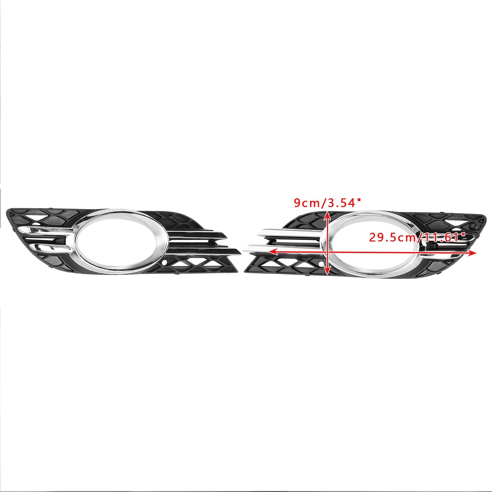 Front Fog Light Grill Chrome Trim Cover Set Fit Mercedes-Benz E-CLASS W211 07-09