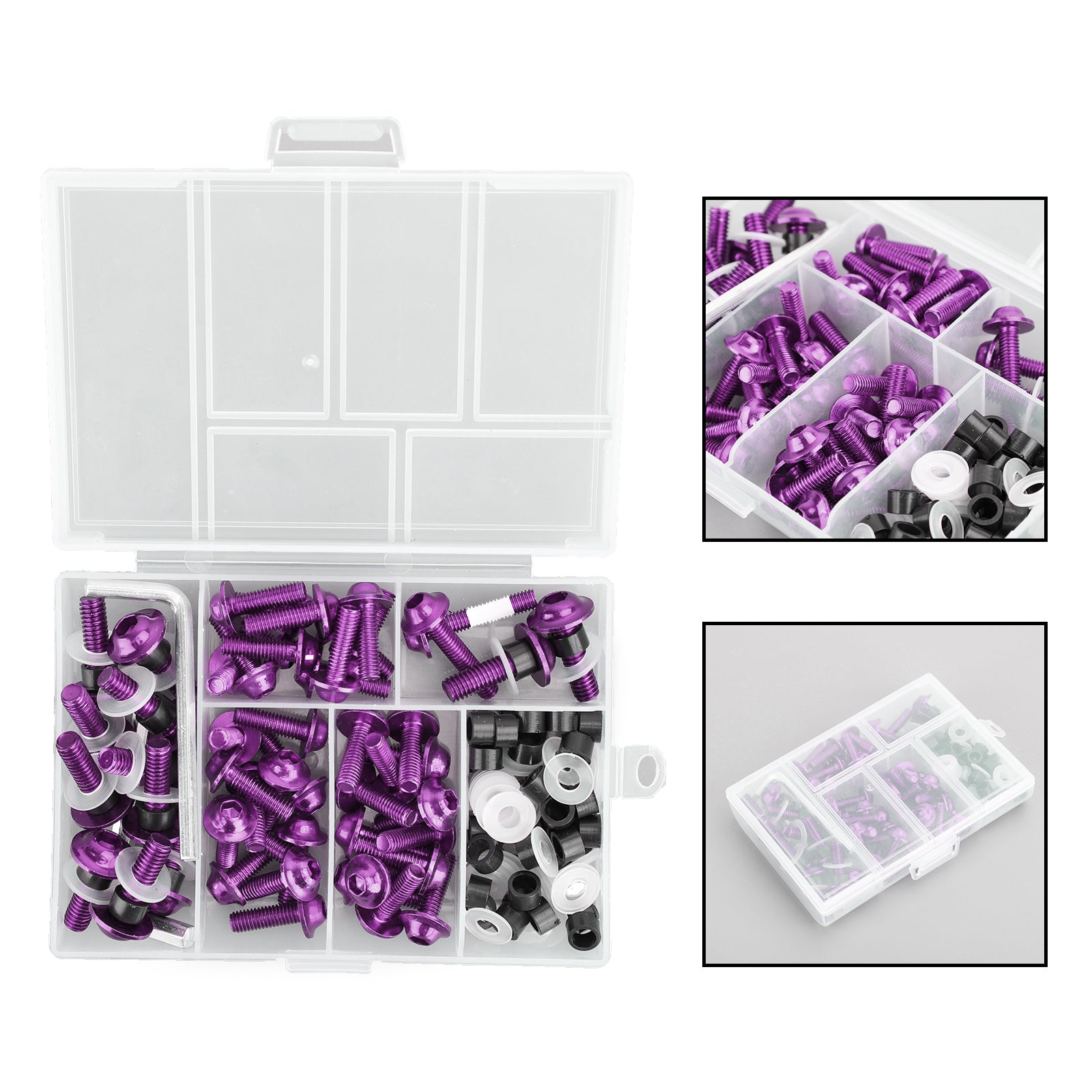 158x Fastener Clip Screw Bolt Kit Motorcycle Sportbike Windscreen Fairing Purple