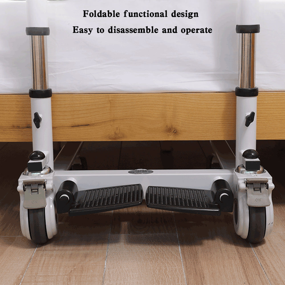 Silla para pacientes Silla de ruedas con elevación transferida y asiento dividido en 180° y cuña de 440 lb