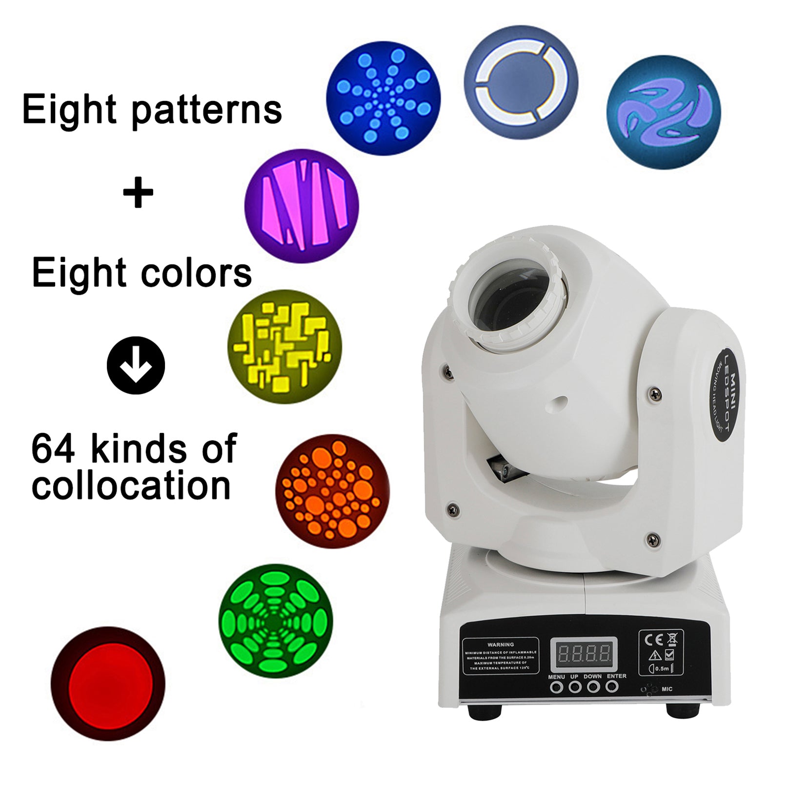 4Pcs Moving Head 120W 8Gobo Stage Lighting RGBW LED DJ DMX Beam Bar Party Light