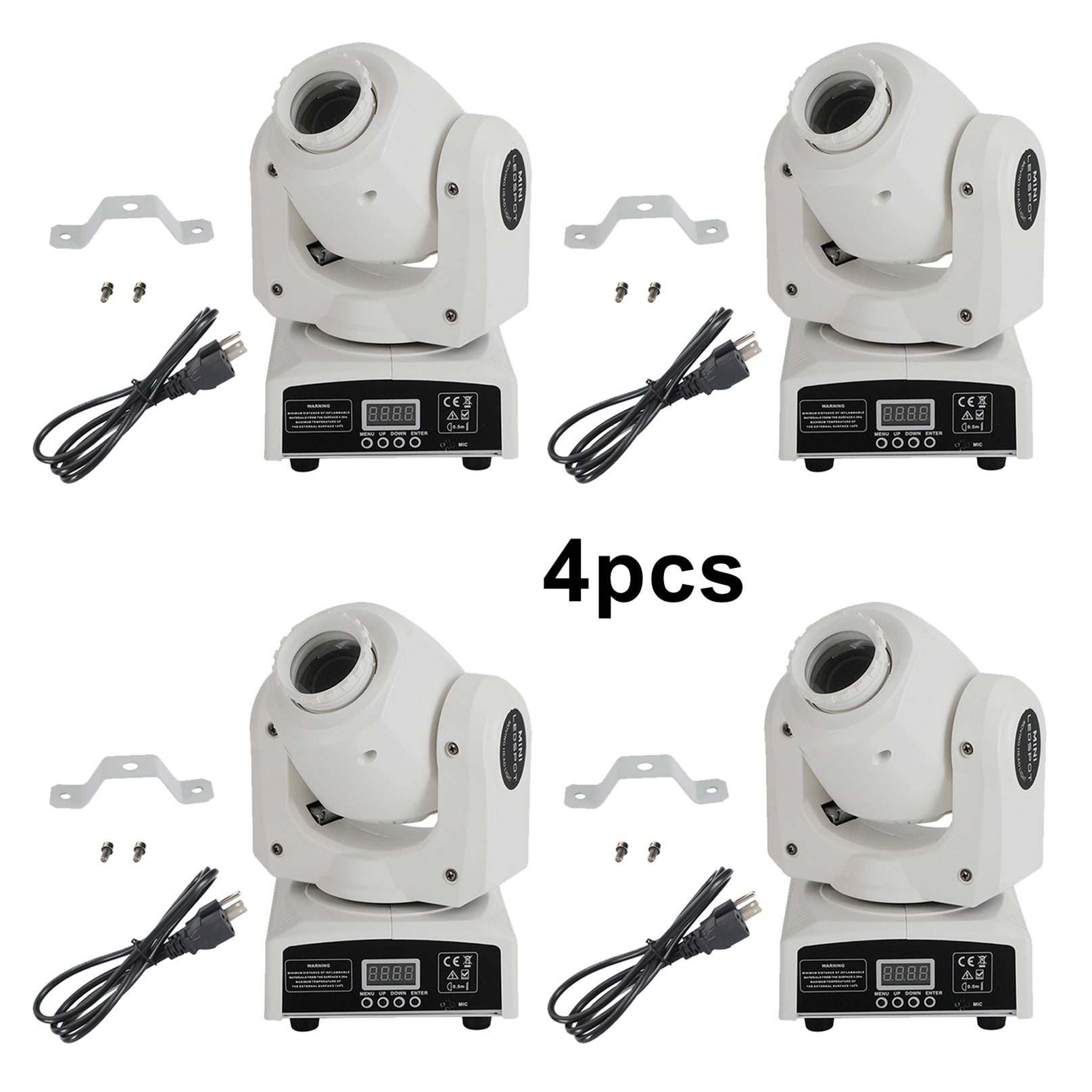 4Pcs Moving Head 120W 8Gobo Stage Lighting RGBW LED DJ DMX Beam Bar Party Light