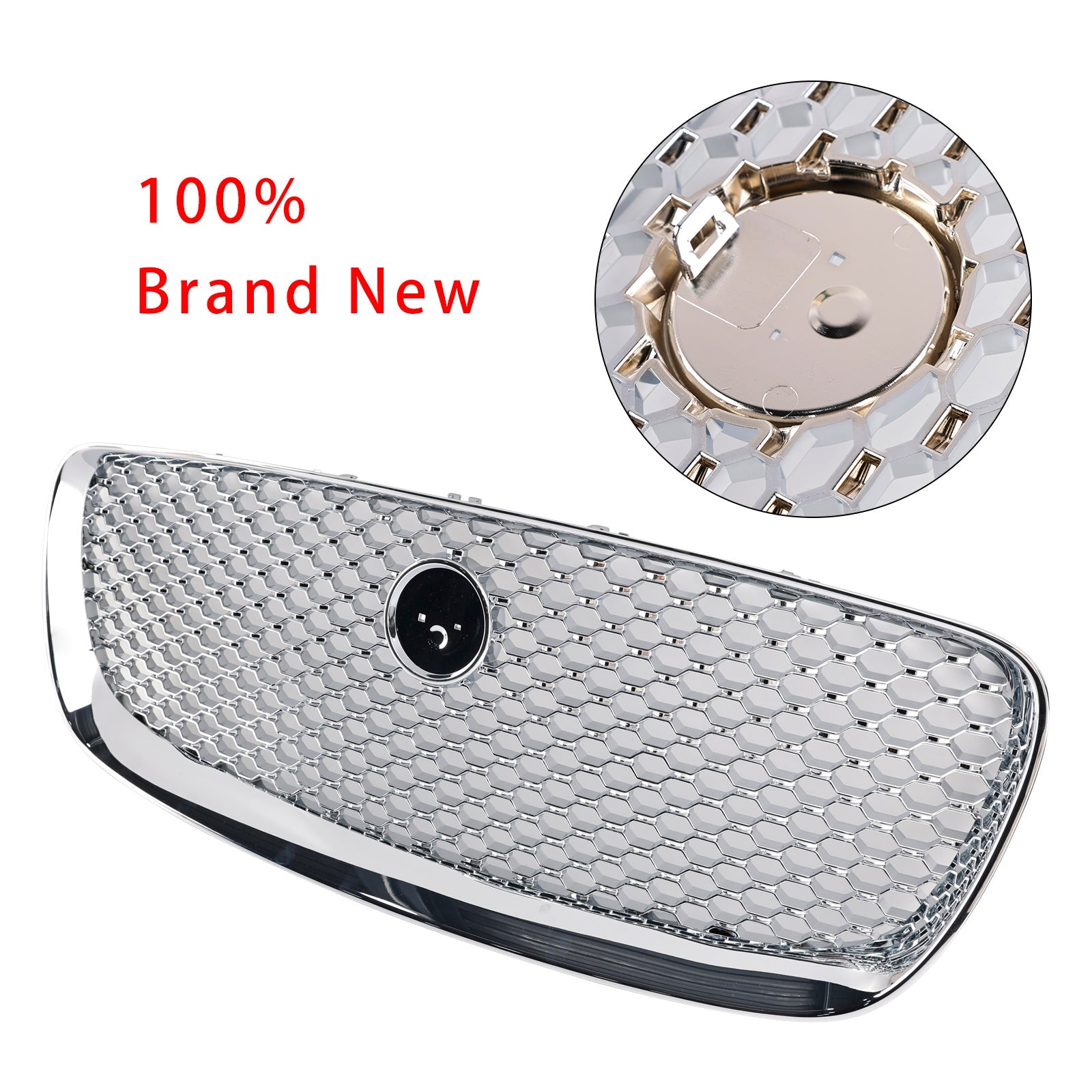 Chrome Front Bumper Grill Grille Fit JAGUAR F-PACE X761 2016-2020