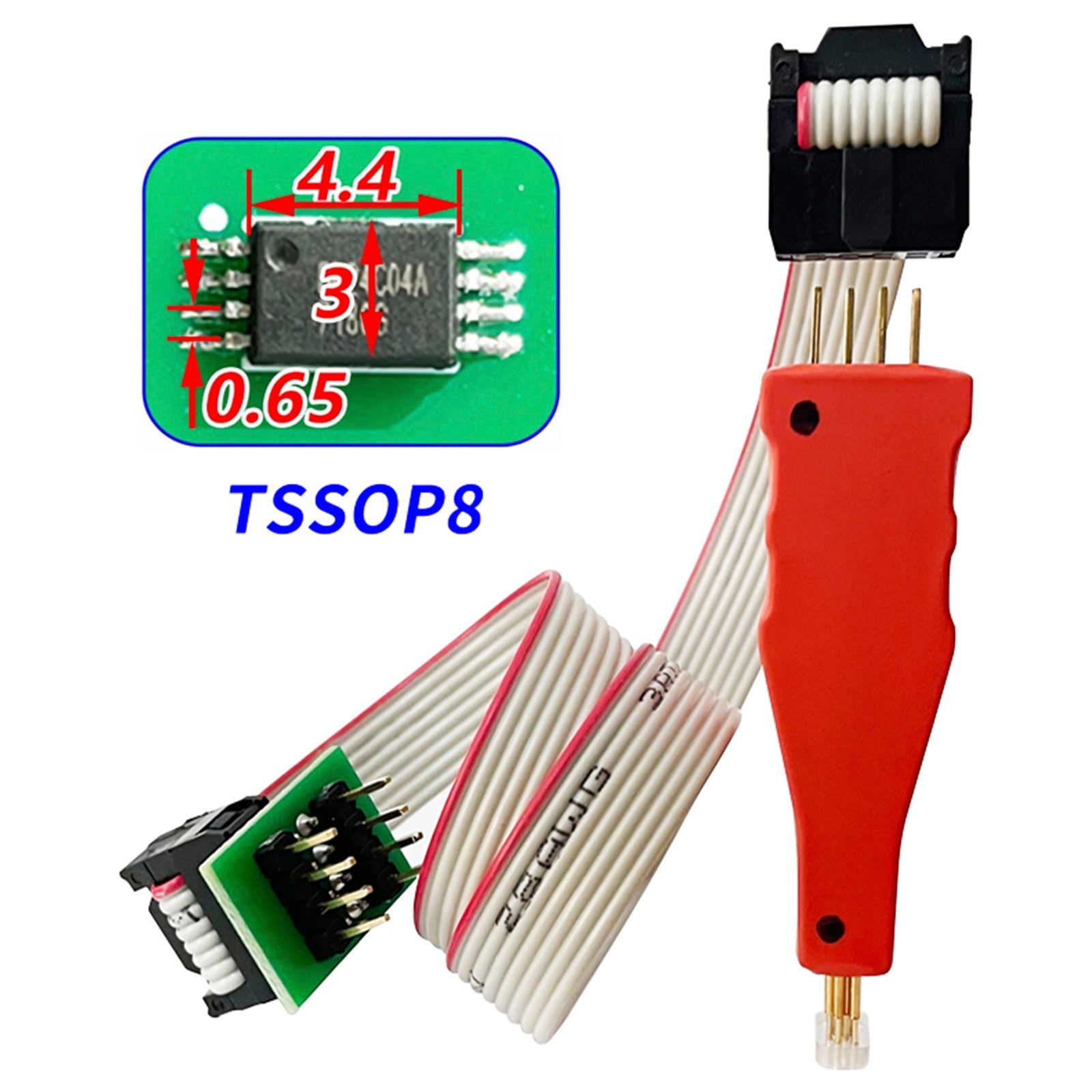 TSSOP8/MSOP8 Chip Burn Test Probe Micro Chip Spring Pin Car Connection Cable