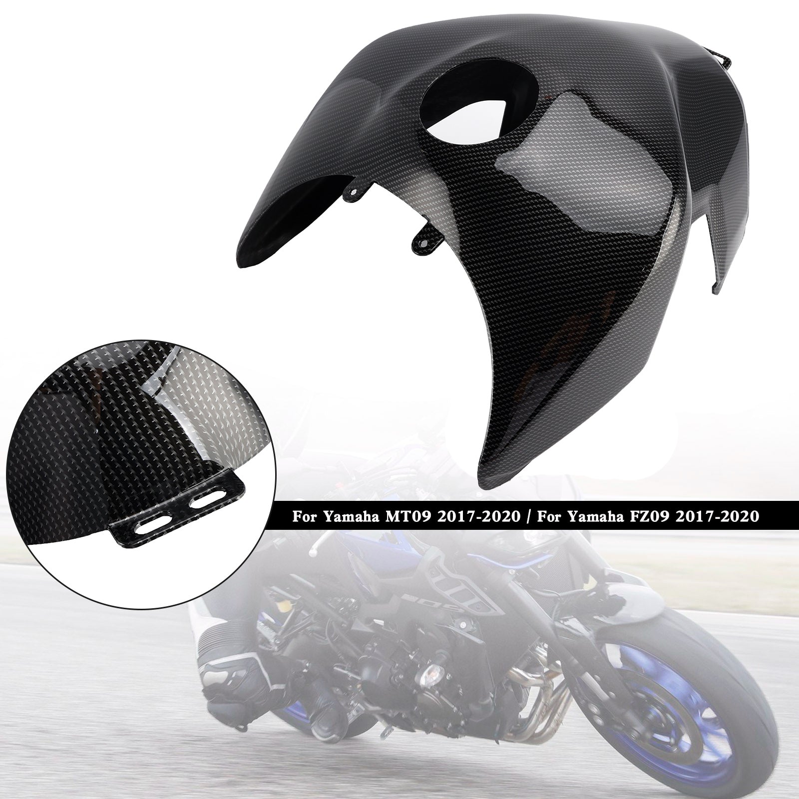 Gas Tank Cover Trim Fairing Cowl For Yamaha MT-09 MT09 FZ09 2017-2020 Carbon