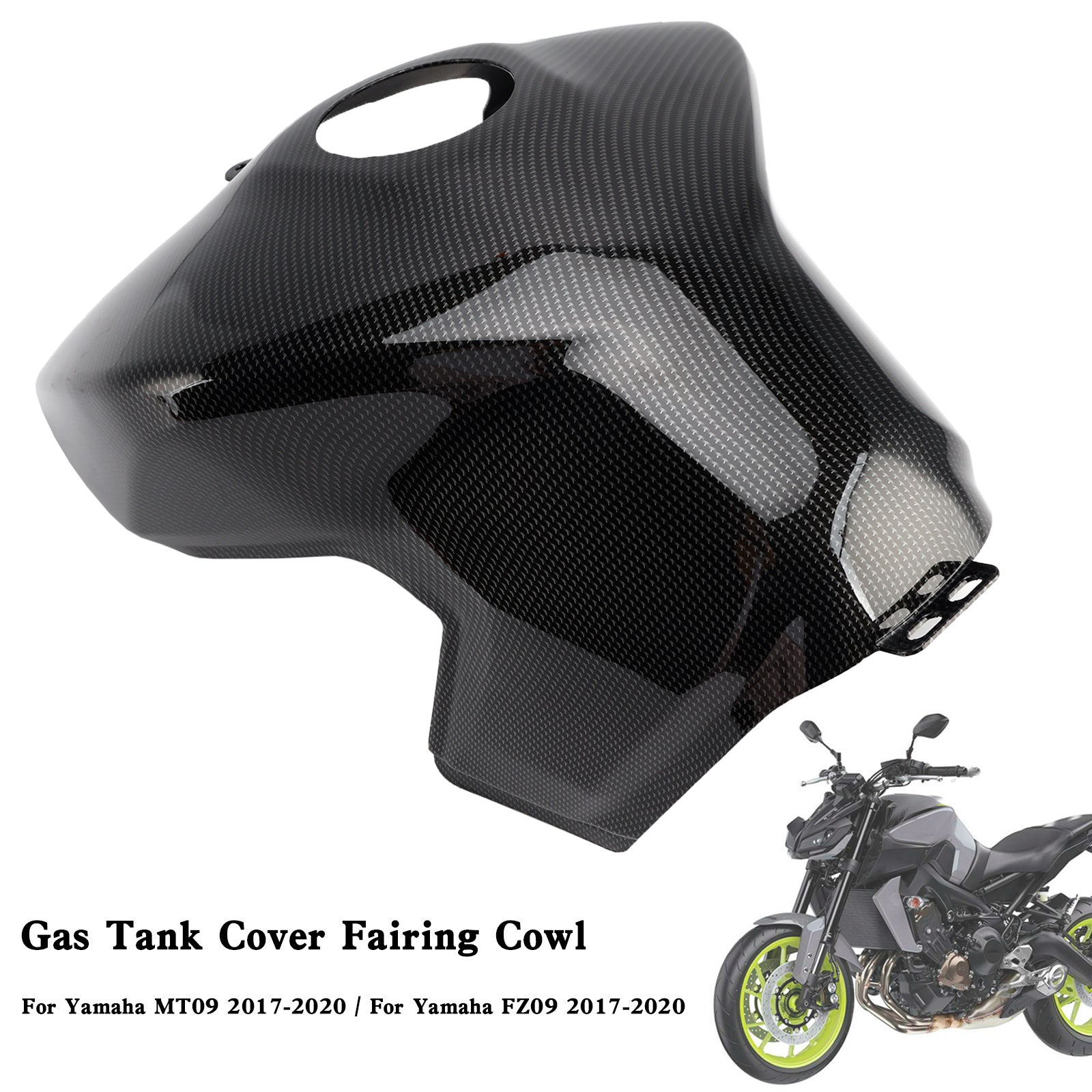 Gas Tank Cover Trim Fairing Cowl For Yamaha MT-09 MT09 FZ09 2017-2020 Carbon