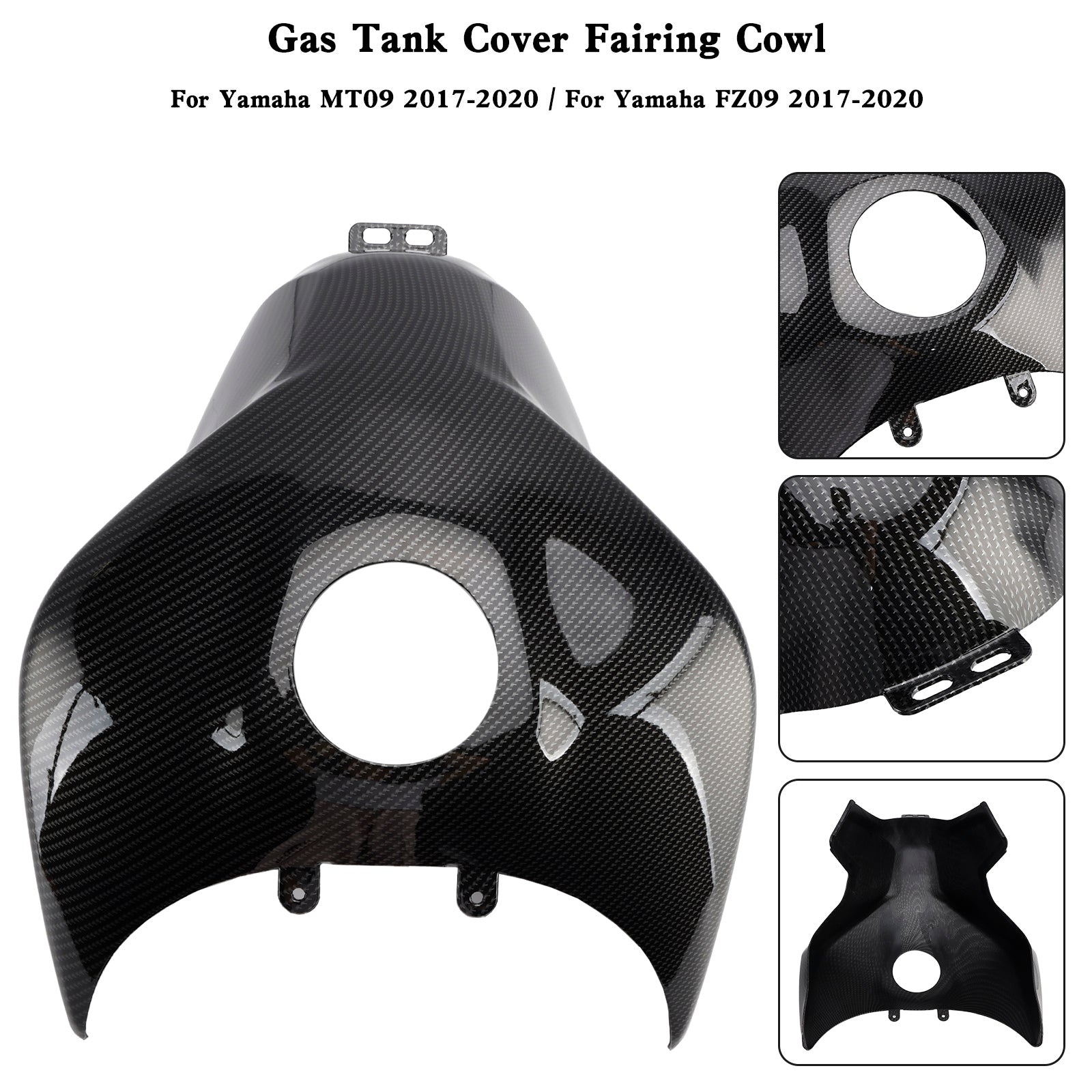 Gas Tank Cover Trim Fairing Cowl For Yamaha MT-09 MT09 FZ09 2017-2020 Carbon