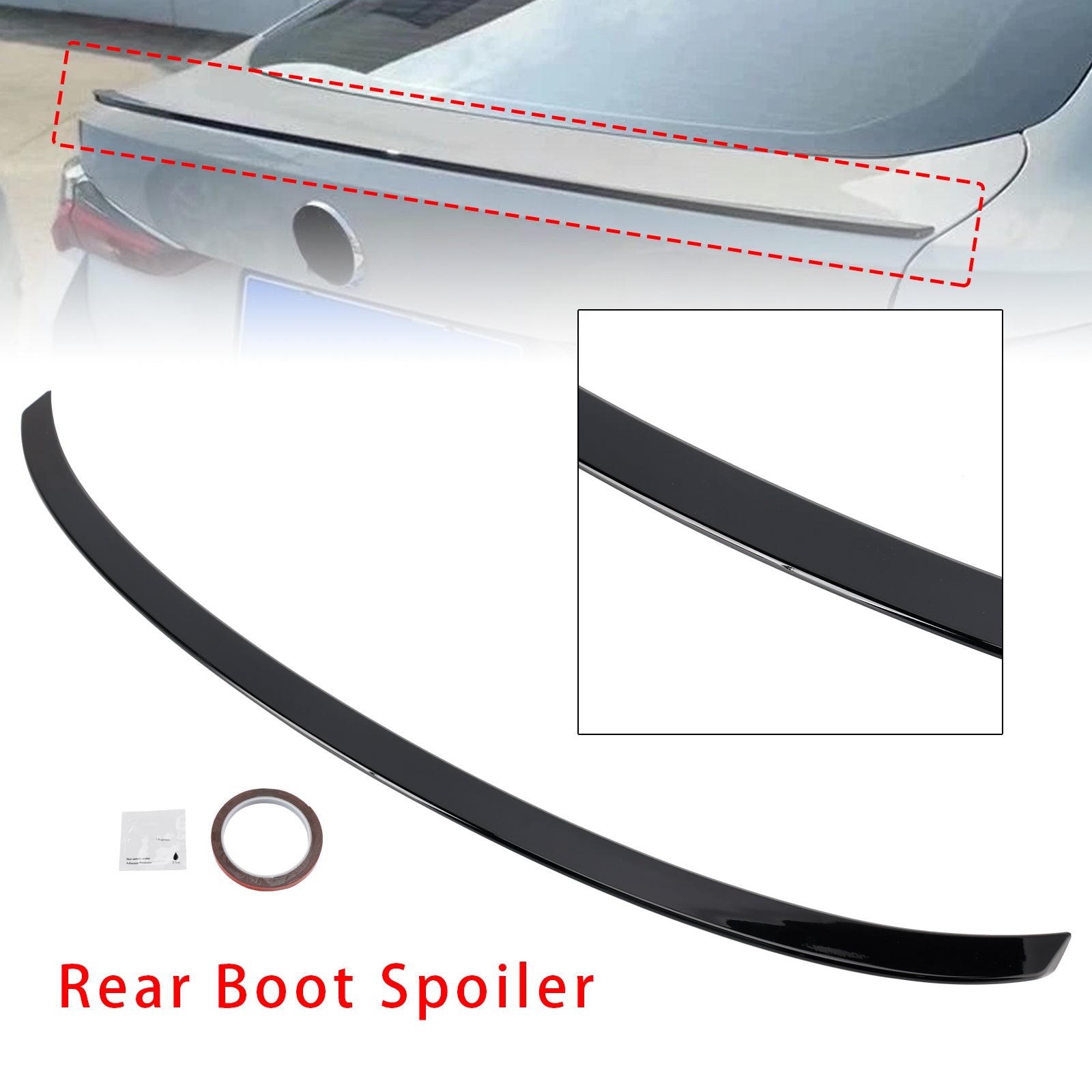 2021-2025 BMW 4 Series G26 Gran Coupe MP Style Gloss Black Rear Boot Spoiler
