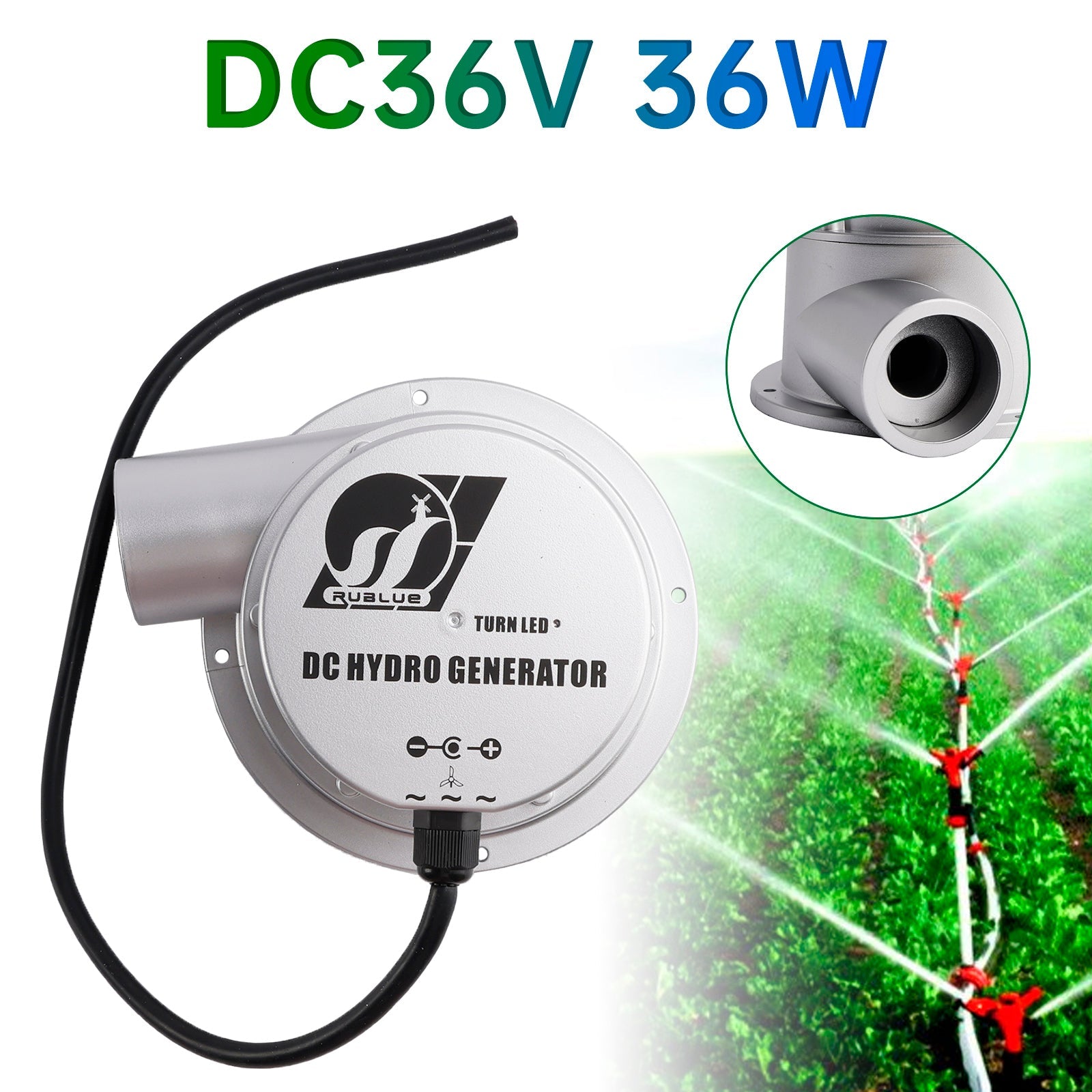 24V 수류 터빈 수력 발전기 DC36V 36W/50W AC 발전