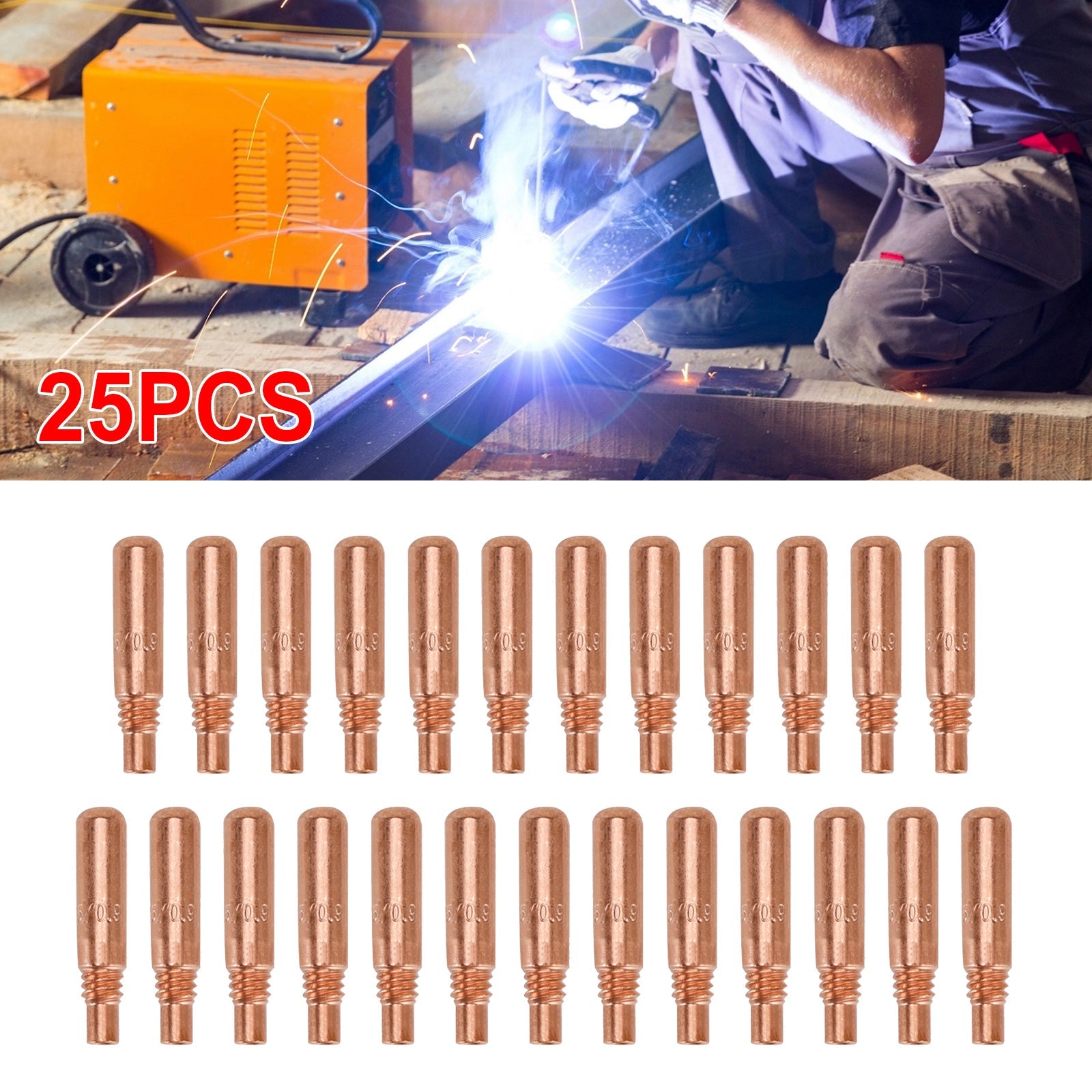 25Pcs .035" Contact Tips For Miller MDX Acculock Multimatic T-M035