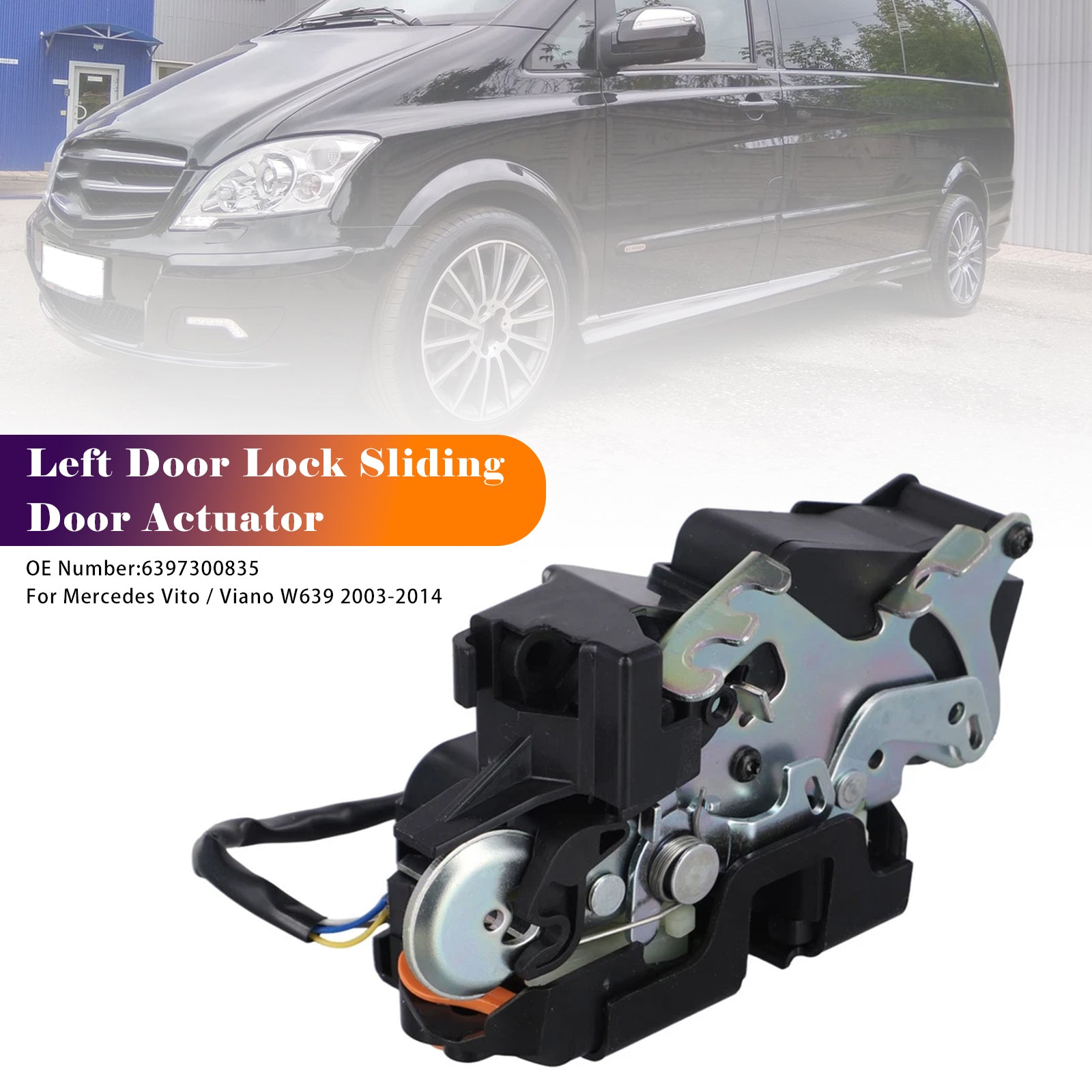 2003-2014 Mercedes Vito Viano W639 Left Door Lock Sliding Door Actuator 6397300835
