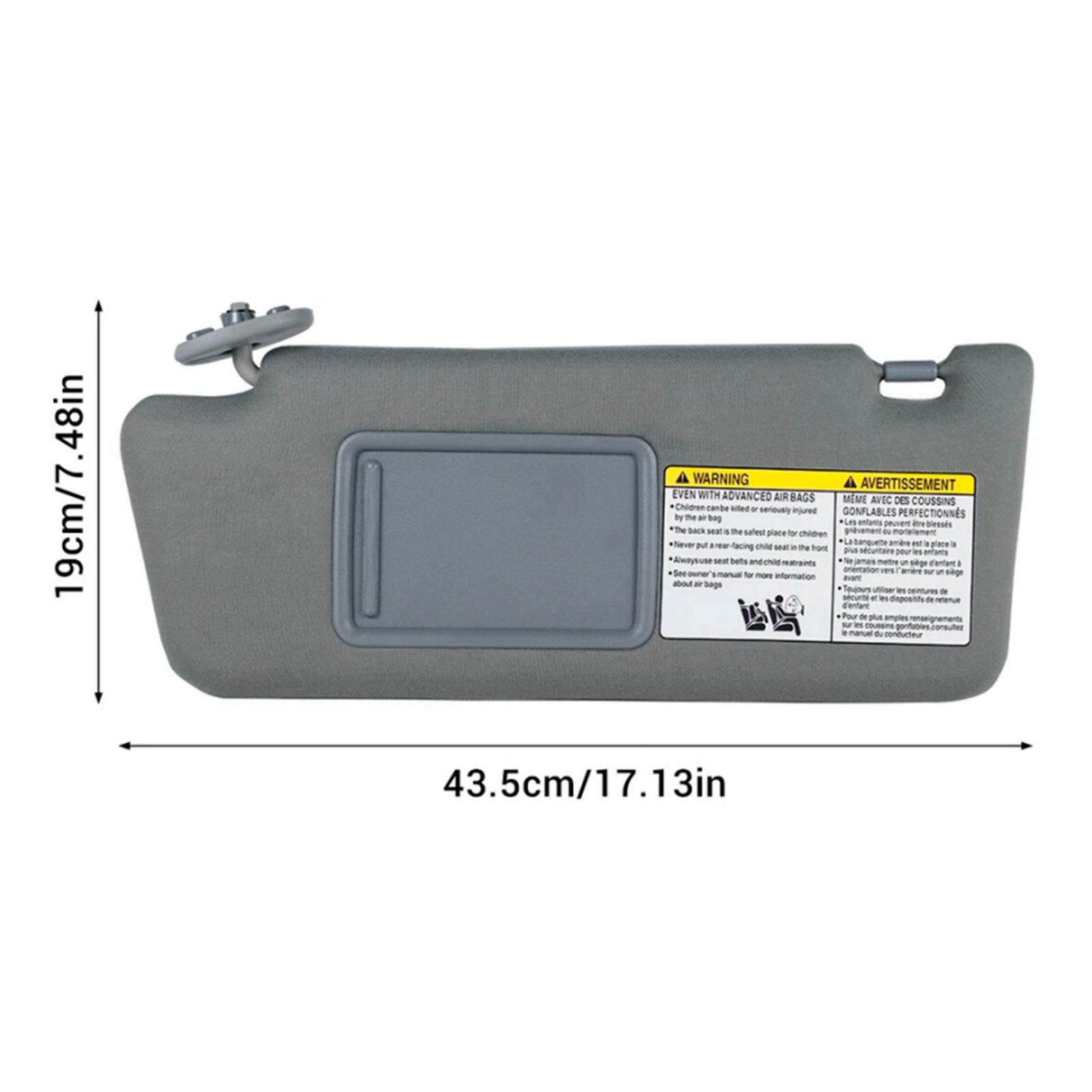 2005-2015 Toyota Tacoma Gray Left Side Sun Visor 74320-04181-B1