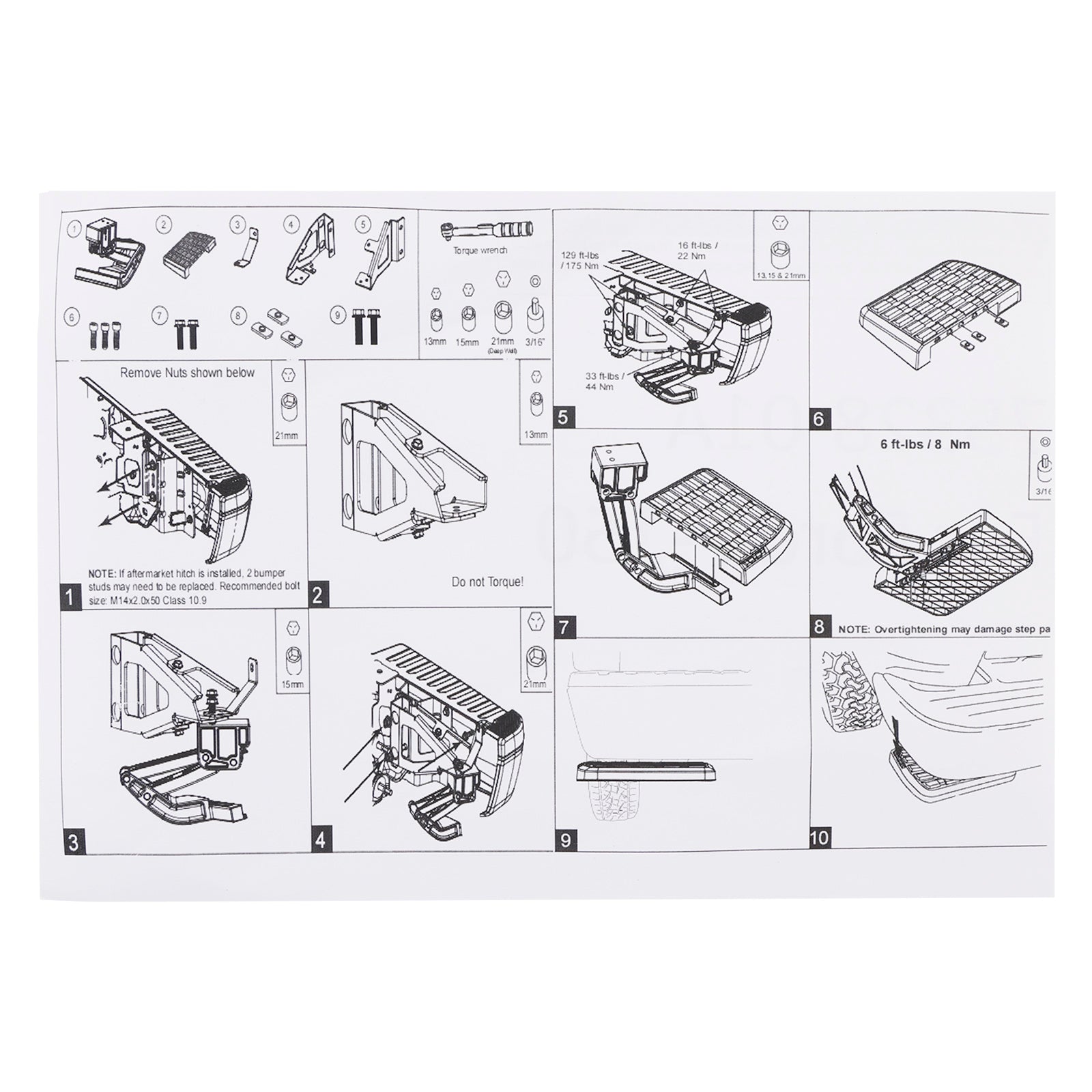 2021-2023 Ford F150 Excludes Dual Exhaust Retractable Flip Down Step 75328-01A