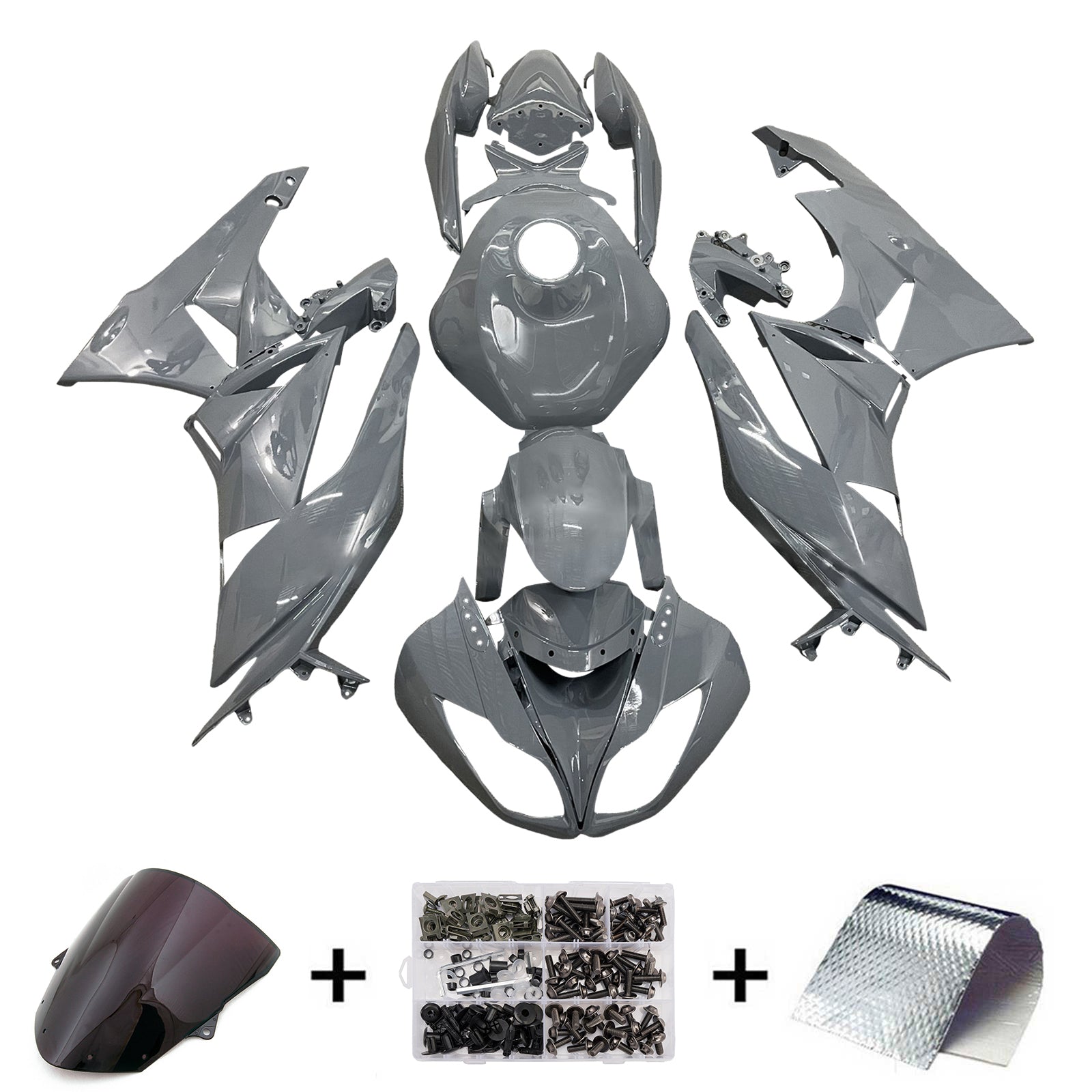 Injection Fairing Kit Bodywork Plastic ABS fit For Kawasaki ZX6R 636 2009-2012