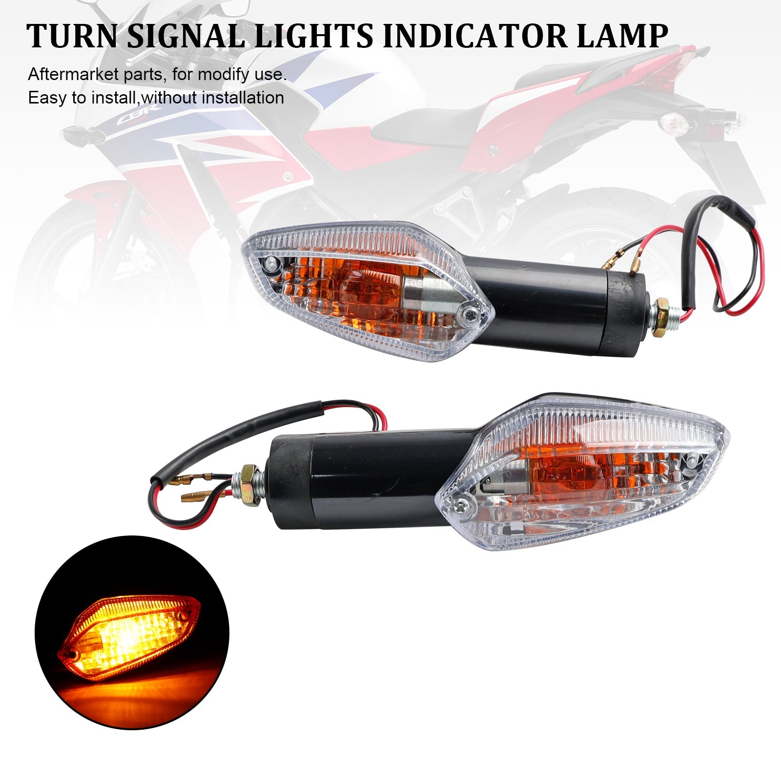 Turn Signal Lights Indicator Lamp For Honda CBR 250R 300R CBF 125 150 CB300