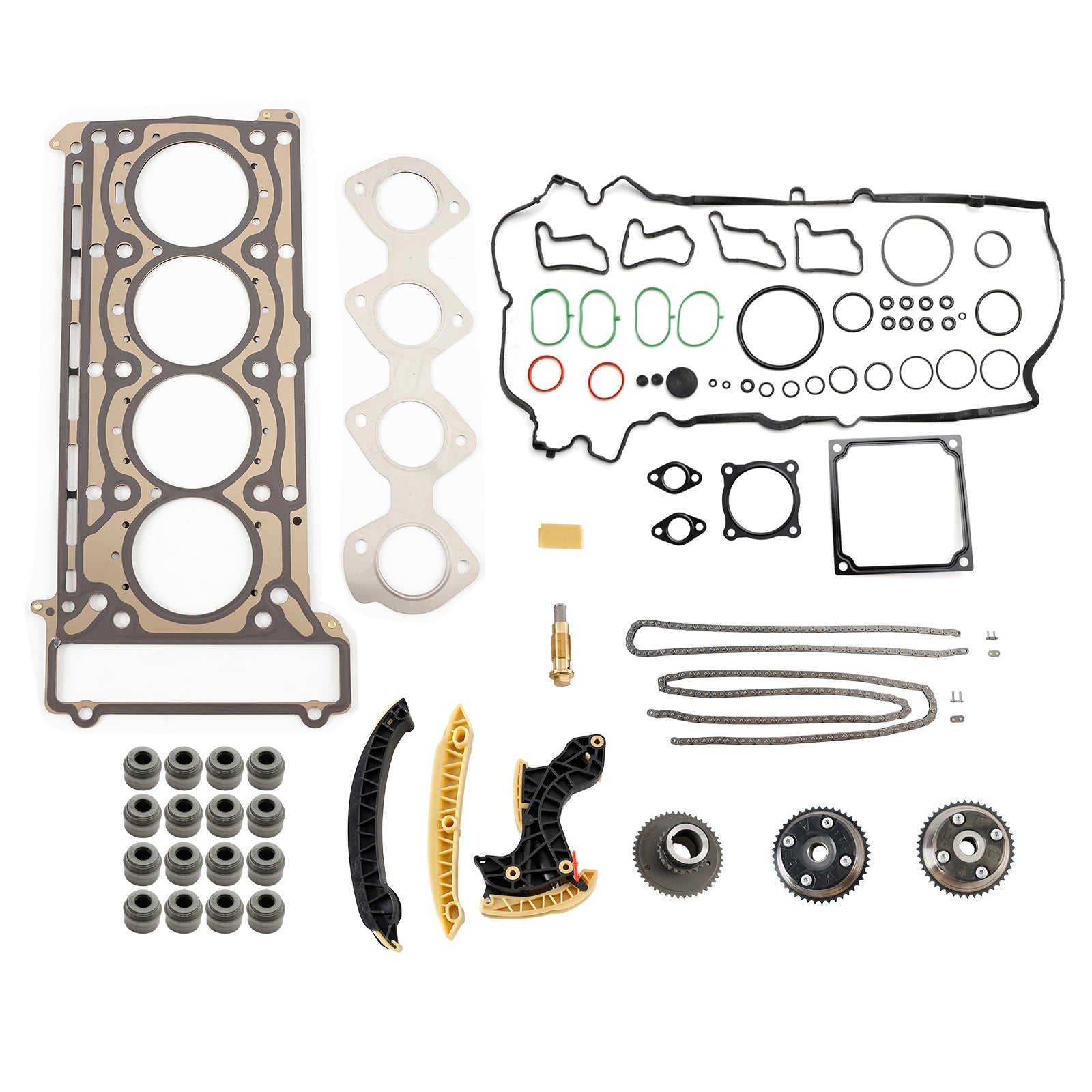 Timing Chain Kit & Camshaft Gears & Head gGasket Set for Mercedes E-Class