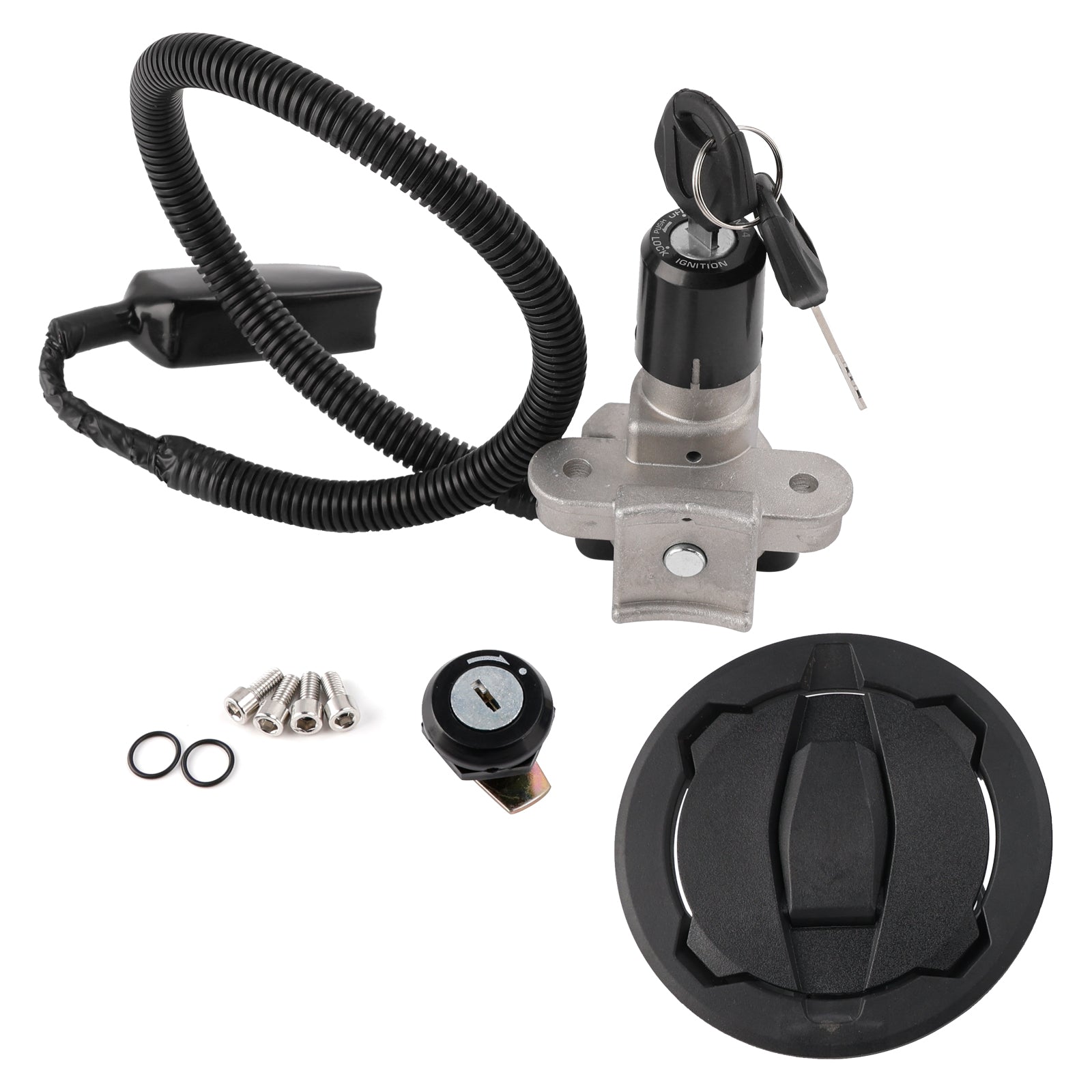 IGNITION KEY SWITCH FEUL CAP SEAT LOCK SET FOR KAWASAKI KLX230/S/SM 2020-2025