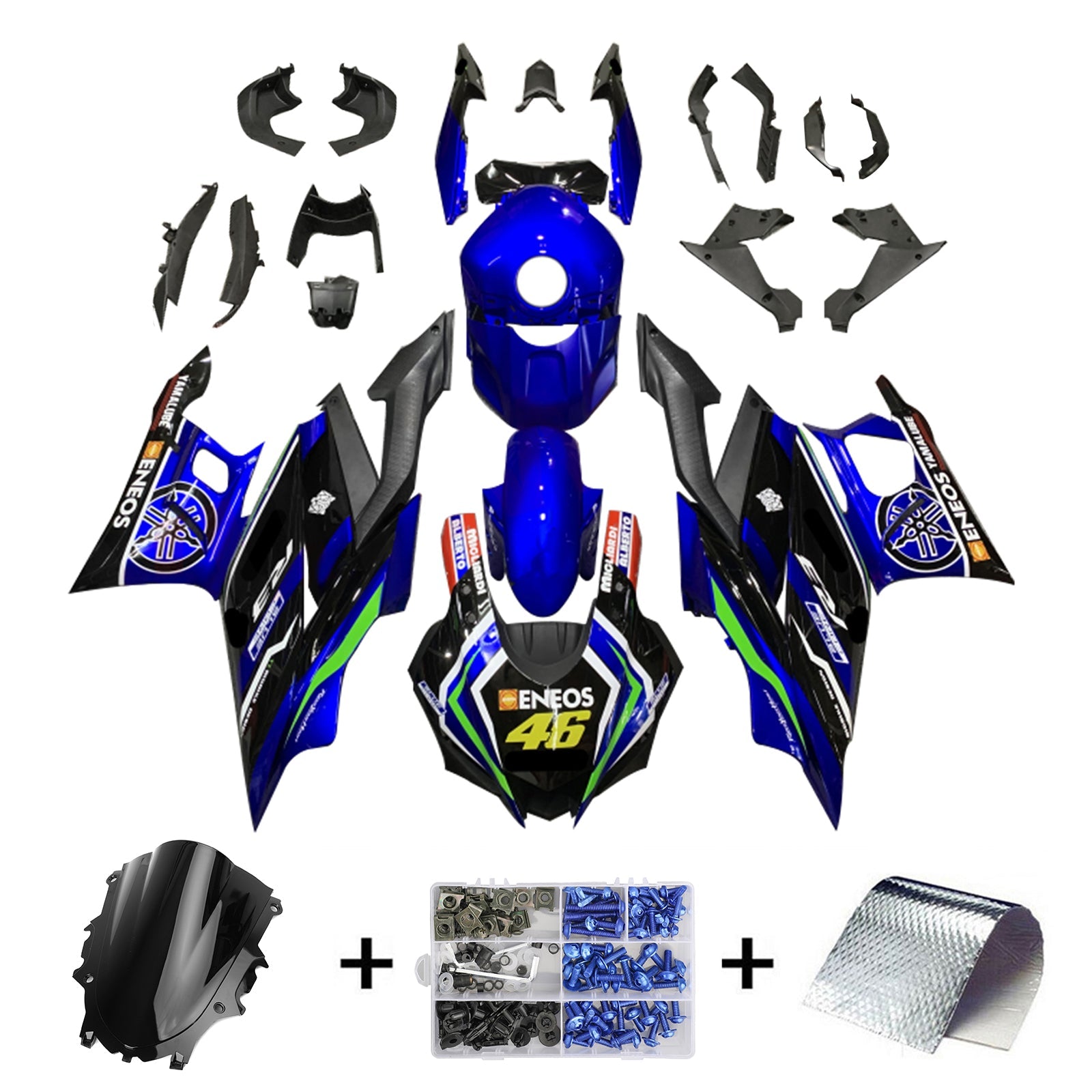 Amotopart Yamaha YZF-R3 R25 2022-2024 Fairing Kit Bodywork Plastic ABS