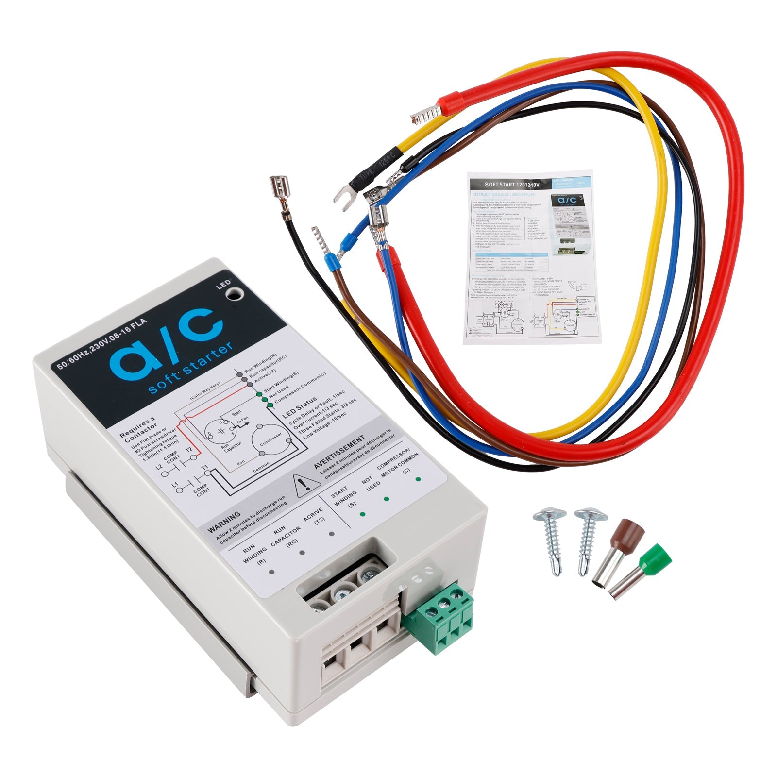 08-16A Soft Start Module For 1.75-3.5 Ton AC Units Reverse Motor Protection