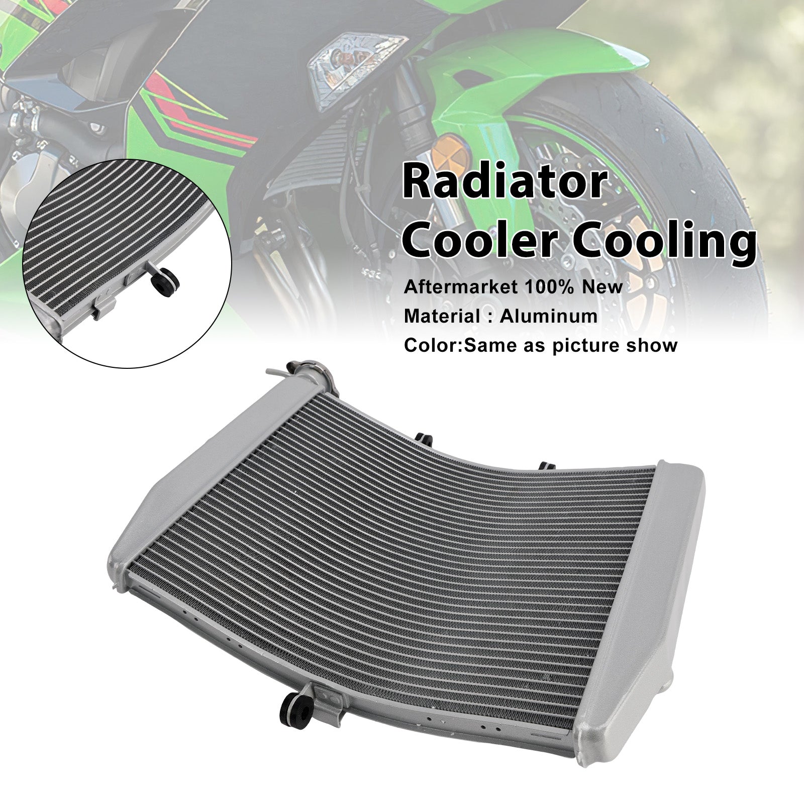 Radiator Cooling Engine Cooler For Kawasaki ZX-6R ZX6R 2013-2023