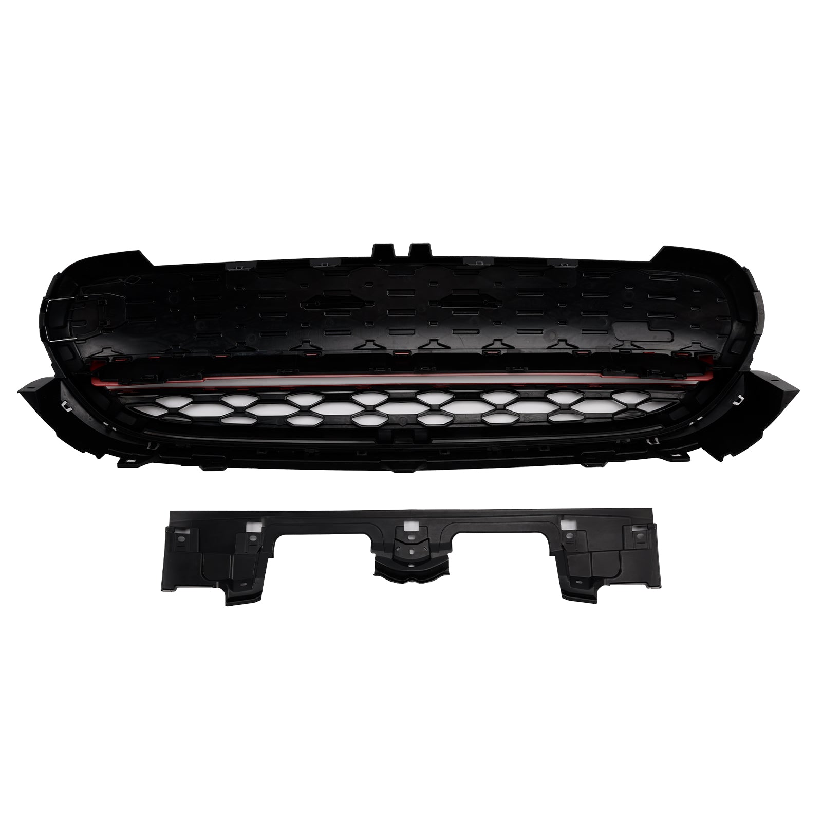 GP-Style Gloss Black Red Trim Front Grille Fit Mini Cooper F55 F56 F57 2014-2021