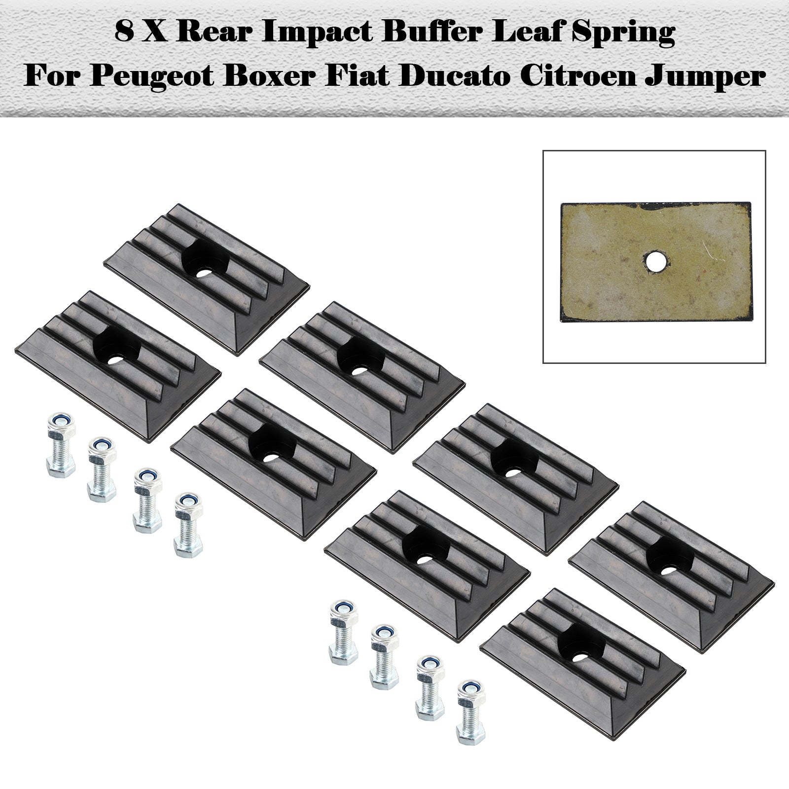 8 X Rear Impact Buffer Leaf Spring For Peugeot Boxer Fiat Ducato Citroen Jumper