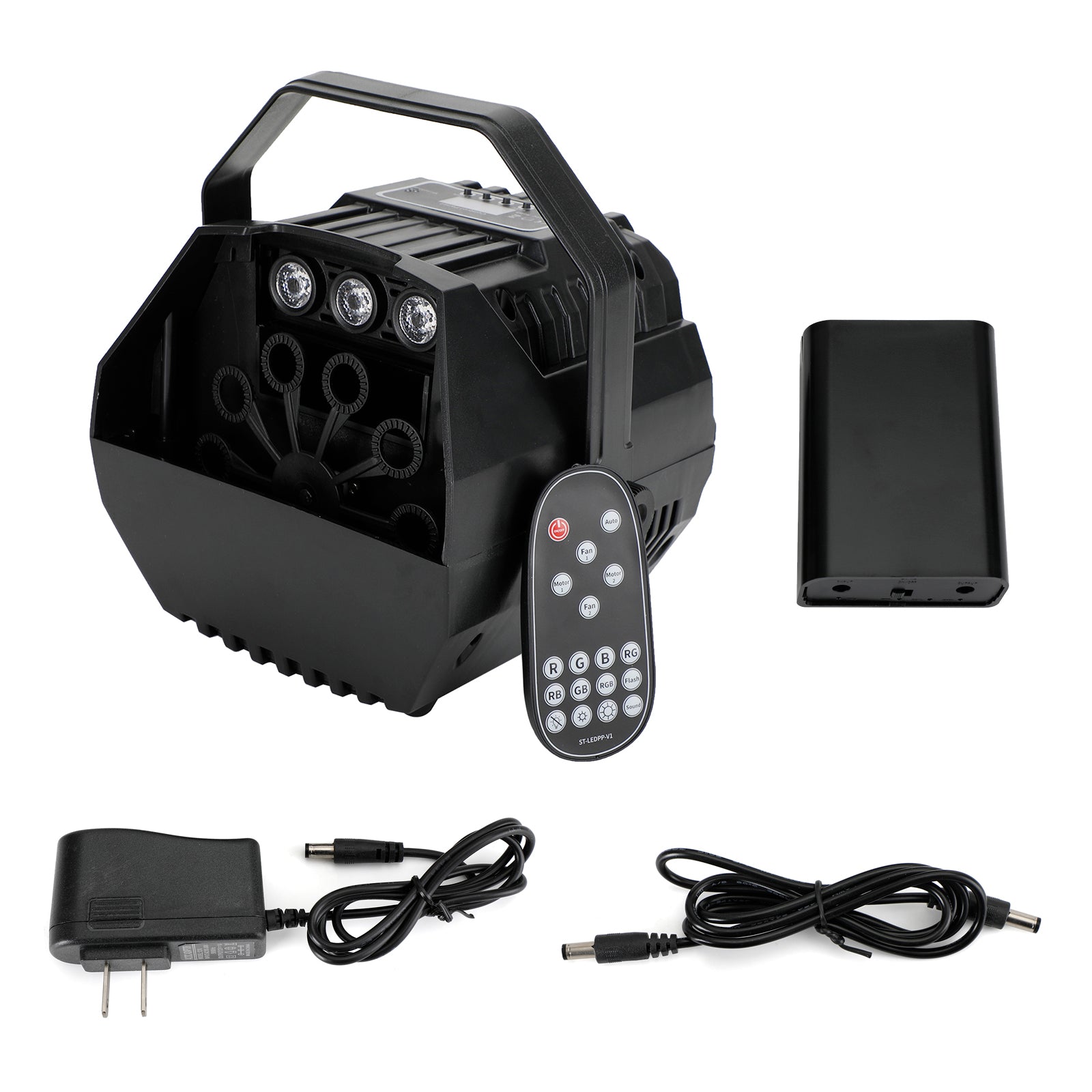 RGB LED Light Automatic Bubble Machine With Remote Control Stage Effect Party