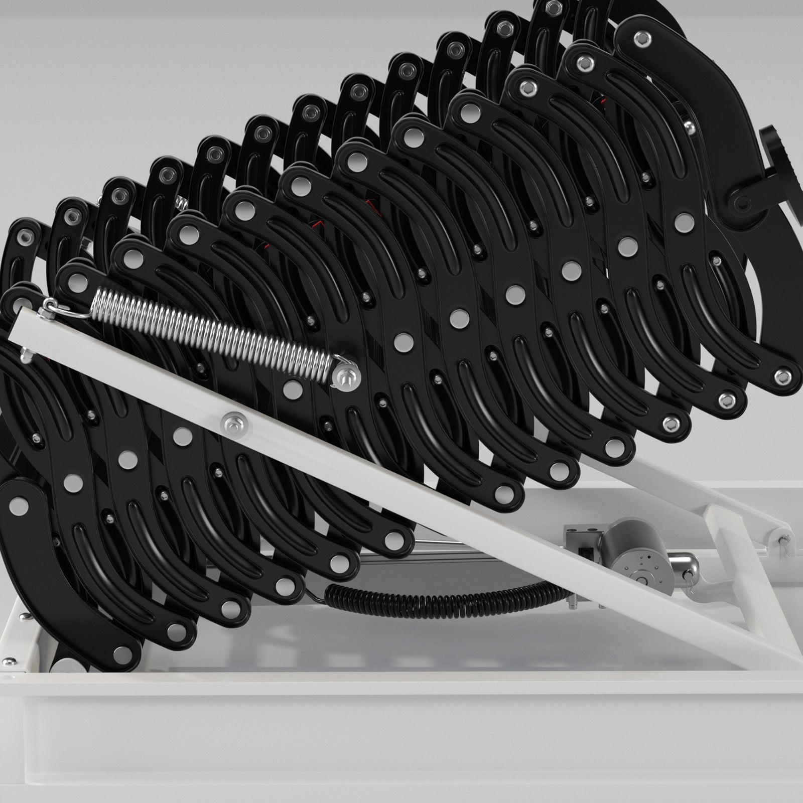 13 Steps Electirc Acctic Ladder Aluminum Folding 11.8FT Remote For Loft Home
