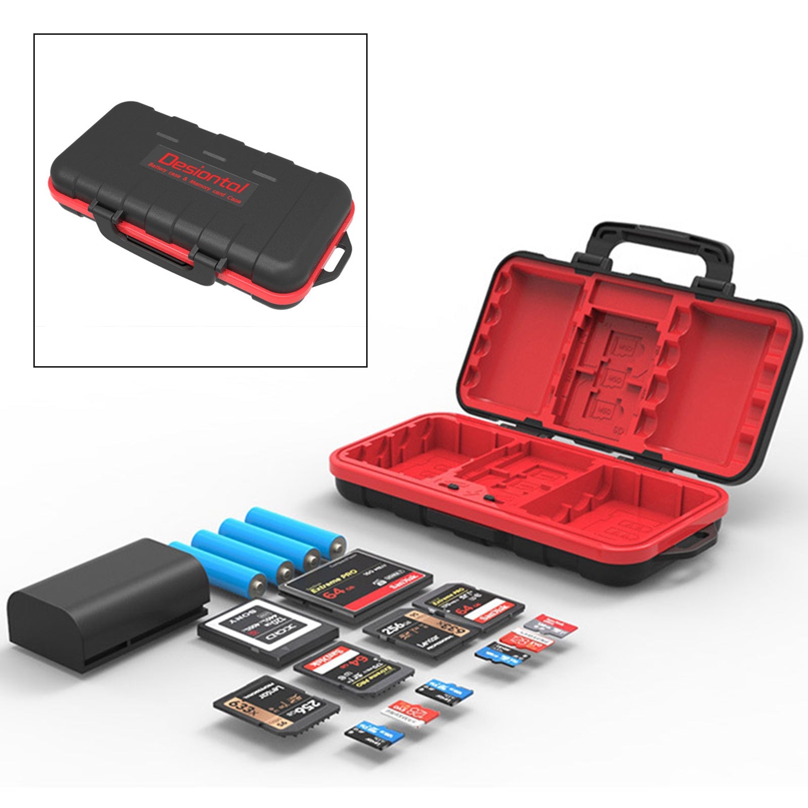 Camera Battery Box SD/TF Memory Card Protective Box Storage Box Set Waterproof