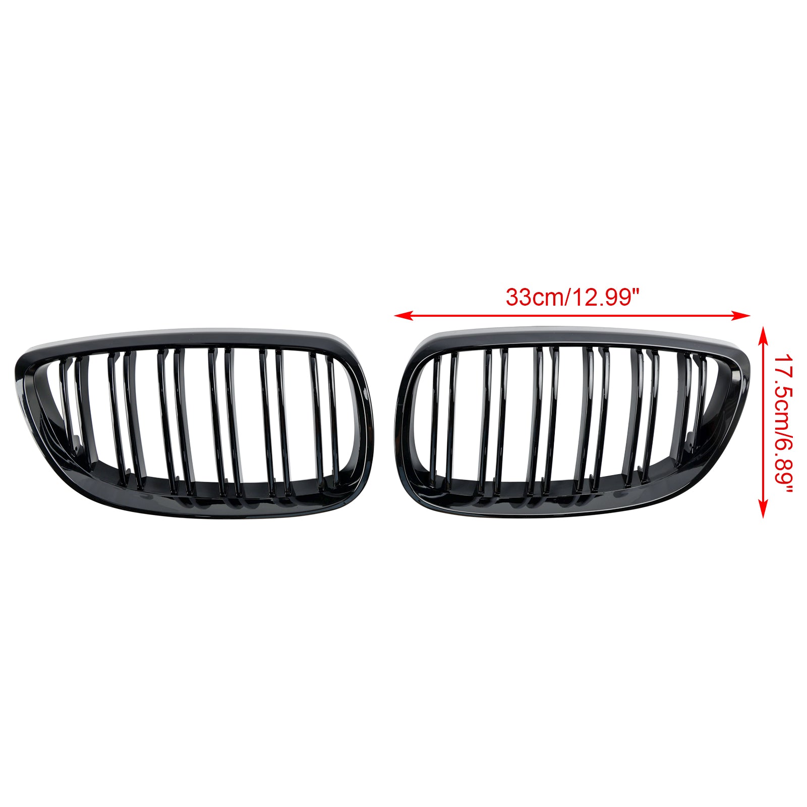 Gloss Black Front Kidney Grill Grille Fit BMW E92 E93 328i 335i 2006-2010 2DR