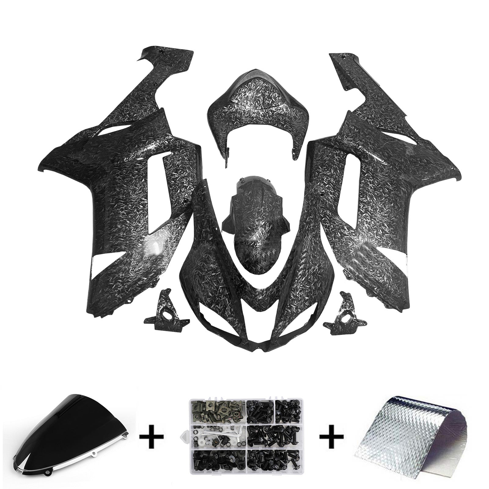 Injection Fairing Kit Bodywork Plastic ABS fit For Kawasaki ZX6R 636 2007-2008