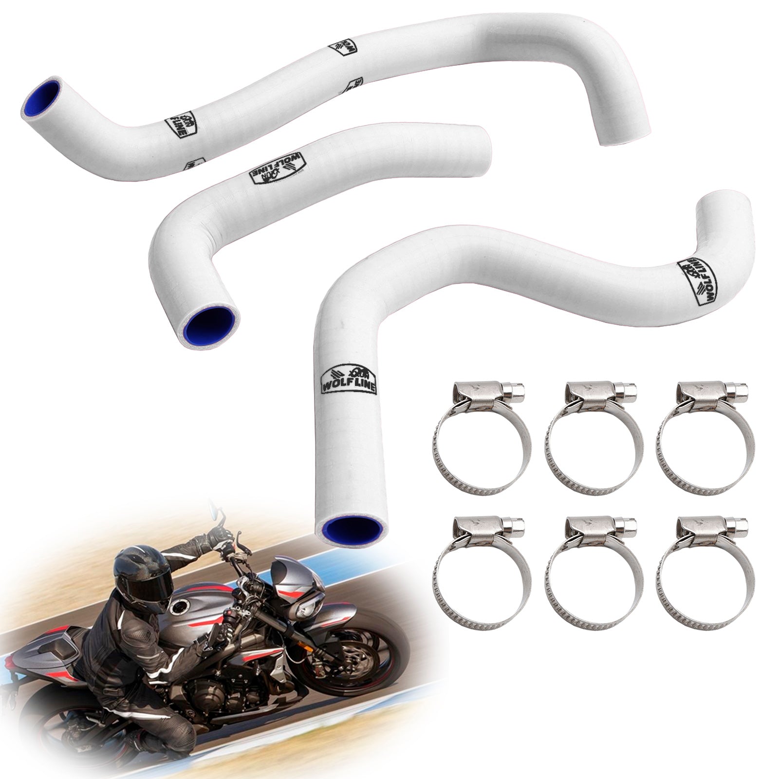 Silicone Radiator coolant Hose kit For Street Triple 765 R RS 2020-2022