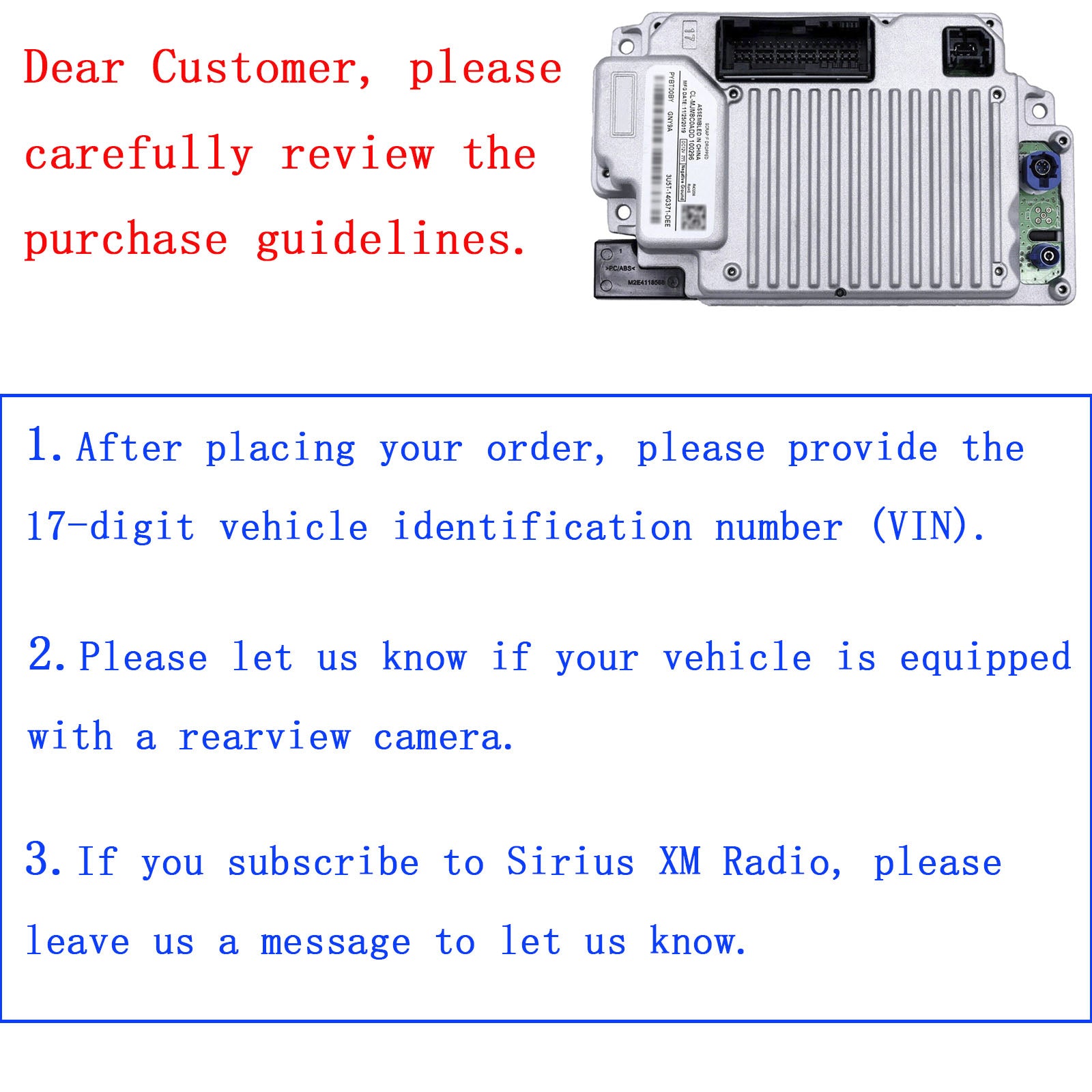 Sync 3 APIM 3.4 Navigation Module for Ford Lincoln Vin Programmed NAV