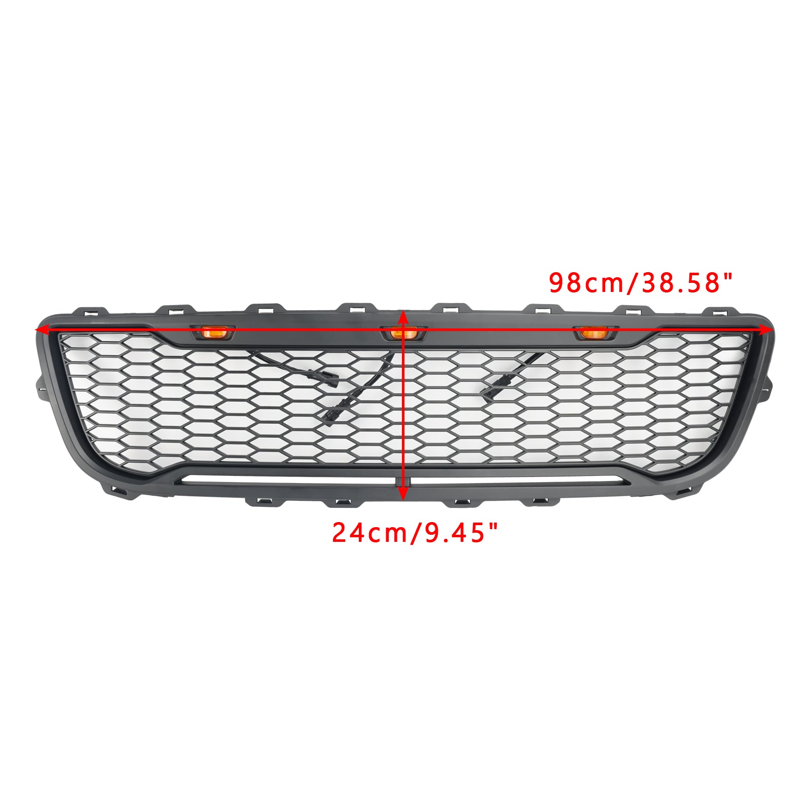 Matte Black Front Honeycomb Bumper Grille Grill Fit Ford F150 1999-2003 W/ Led