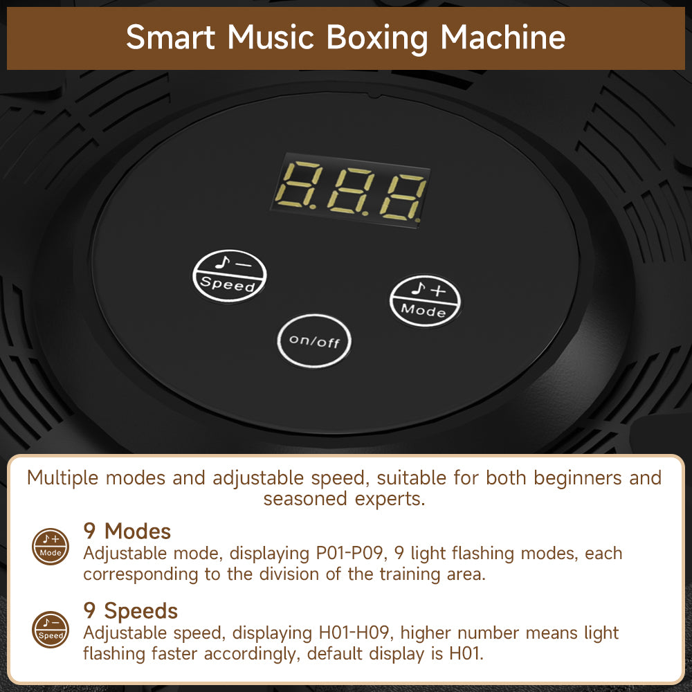 Office & Gym – Fun Fitness & Boxing Trainer Punching Workout Equipment for Home Bluetooth Smart Boxing Machine for Adults & Kids – Wall-Mounted Reflex Training