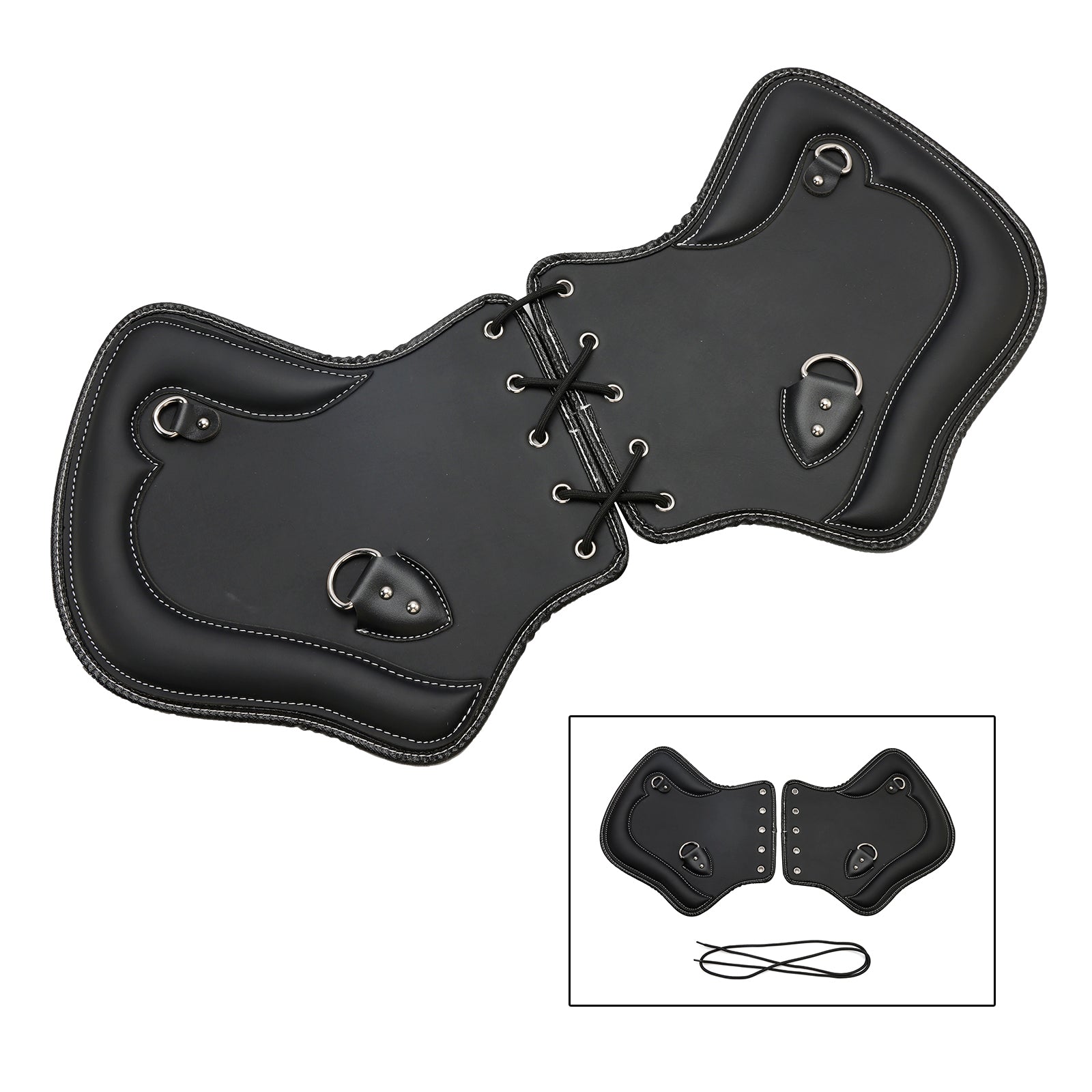 1985-2017 Touring, Softail, Dyna or Sportster Bikes Pair Cnc Heat Shield Saddle Protector Blackb Brown