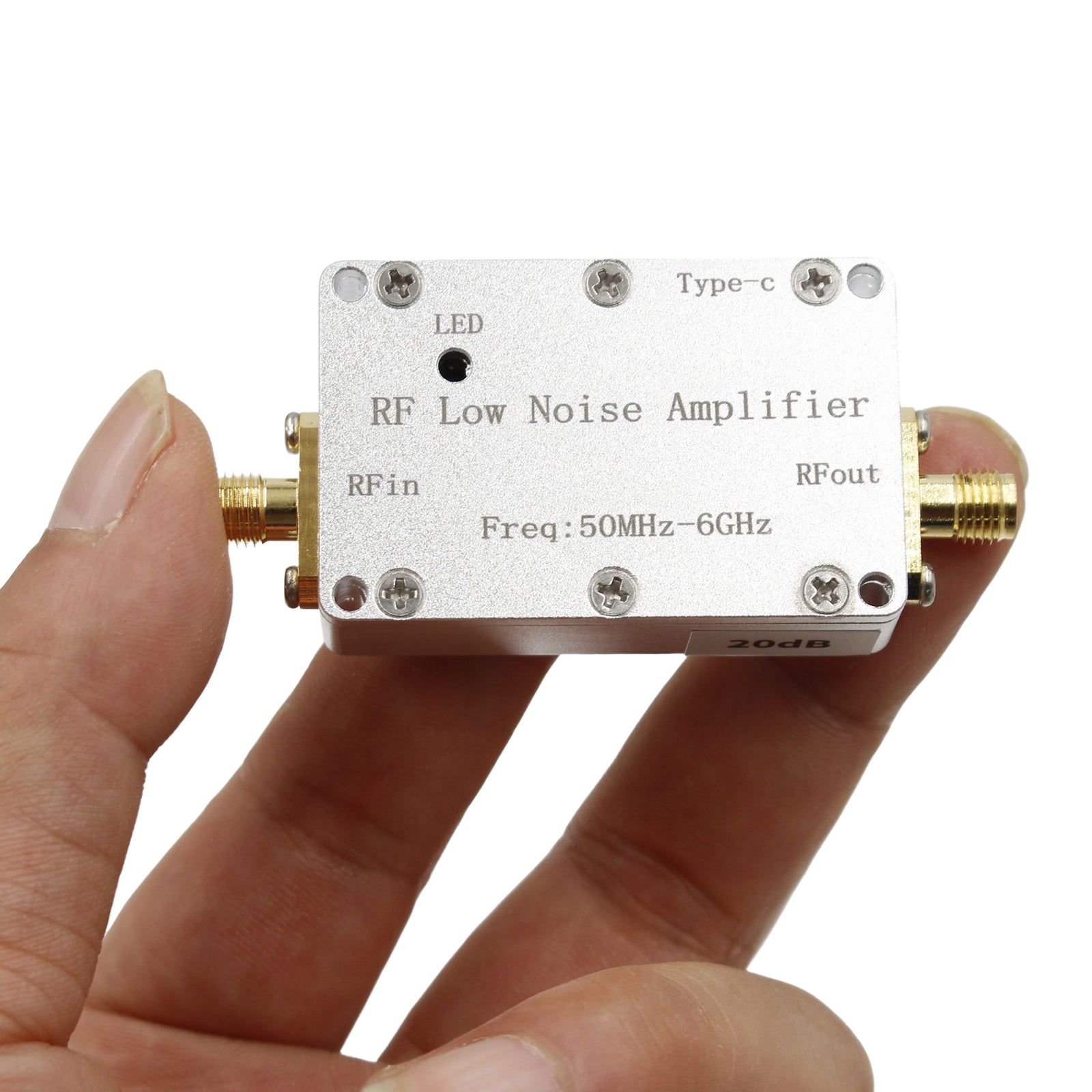 50m-6GHz Radio Frequency Amplifier 20dB 30dB High-Gain Front LNA Low Noise Signal